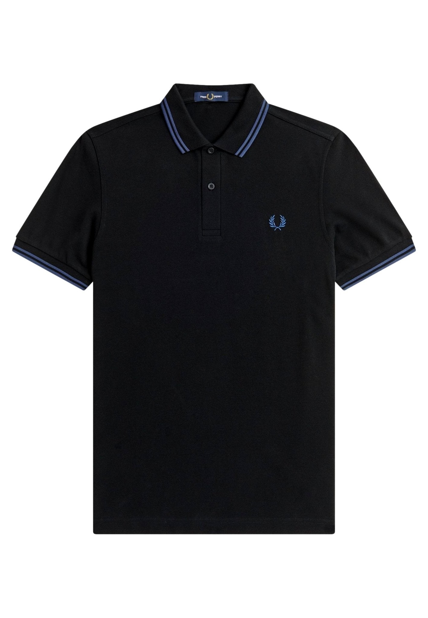 POLO FRED PERRY NEGRO T96 TWIN TIPPED SHIRT - AREA ZERO