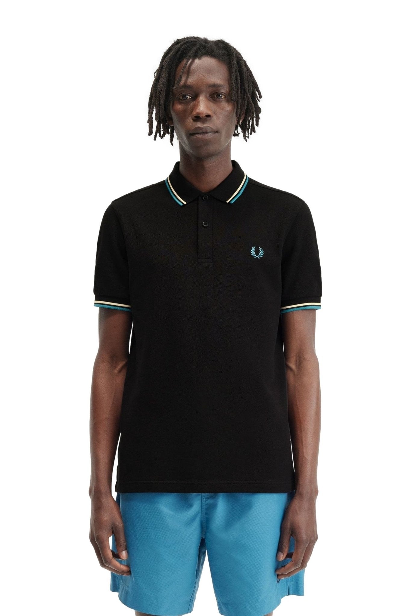 POLO FRED PERRY NEGRO U96 TWIN TIPPED SHIRT - AREA ZERO