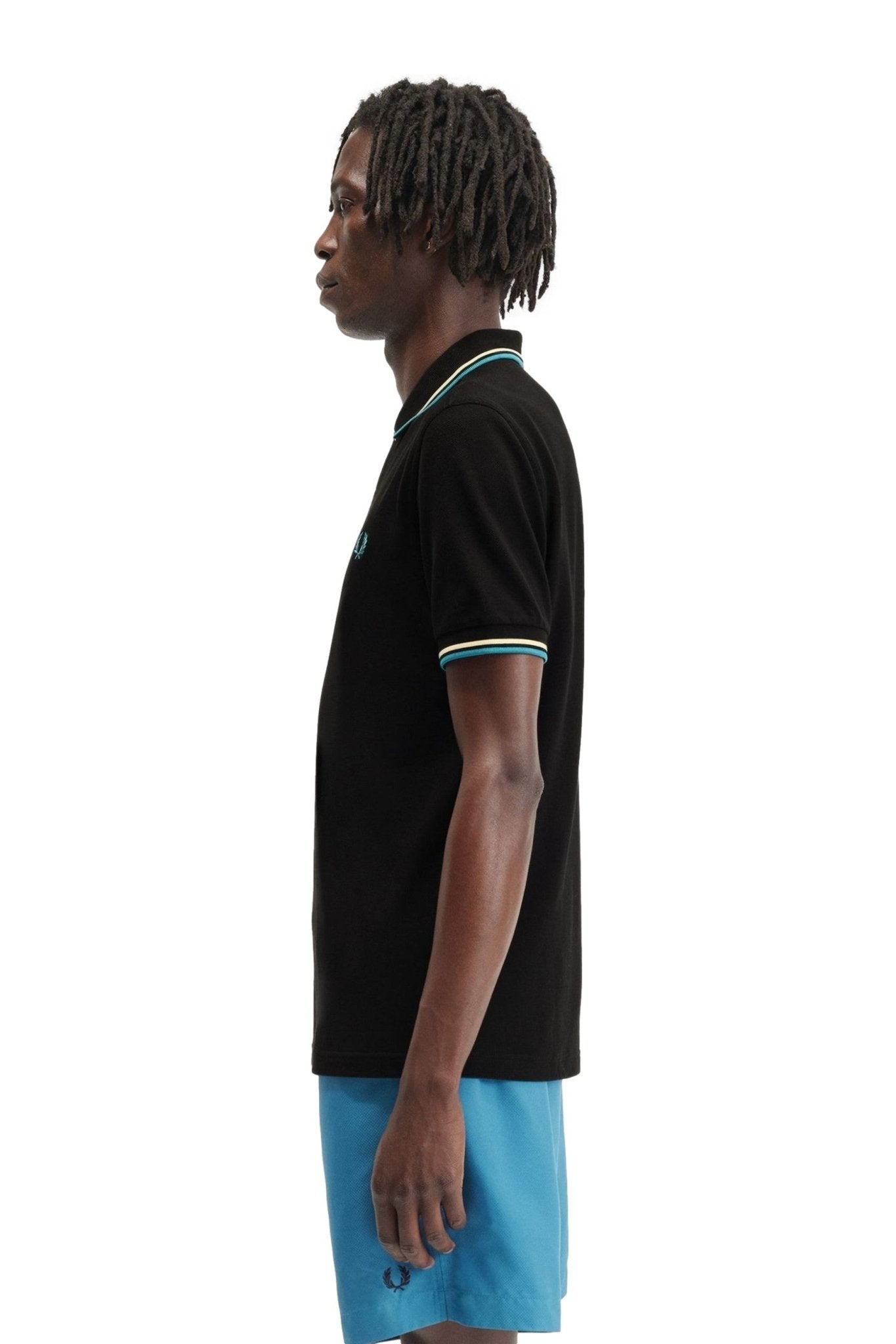 POLO FRED PERRY NEGRO U96 TWIN TIPPED SHIRT - AREA ZERO