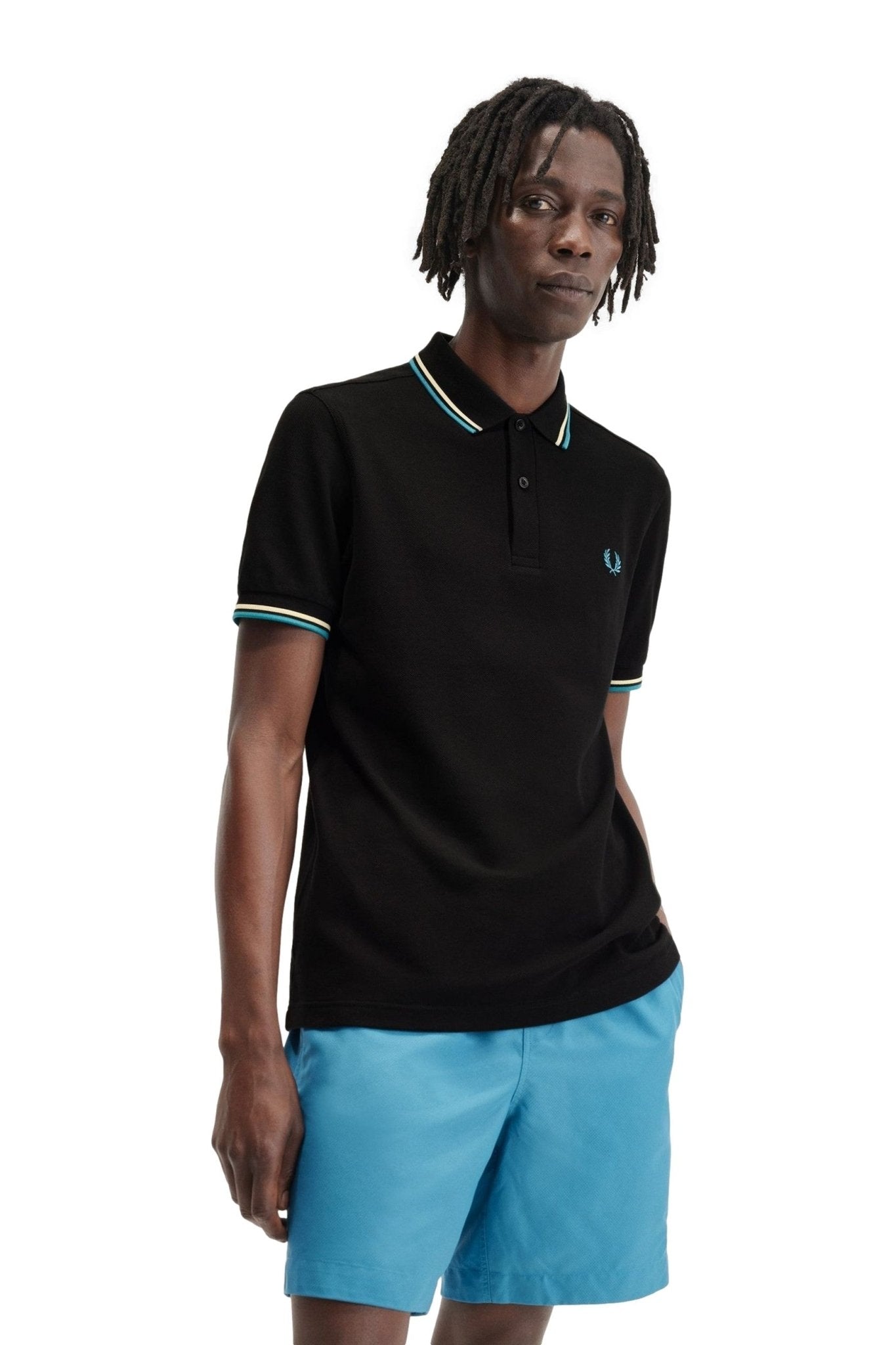POLO FRED PERRY NEGRO U96 TWIN TIPPED SHIRT - AREA ZERO