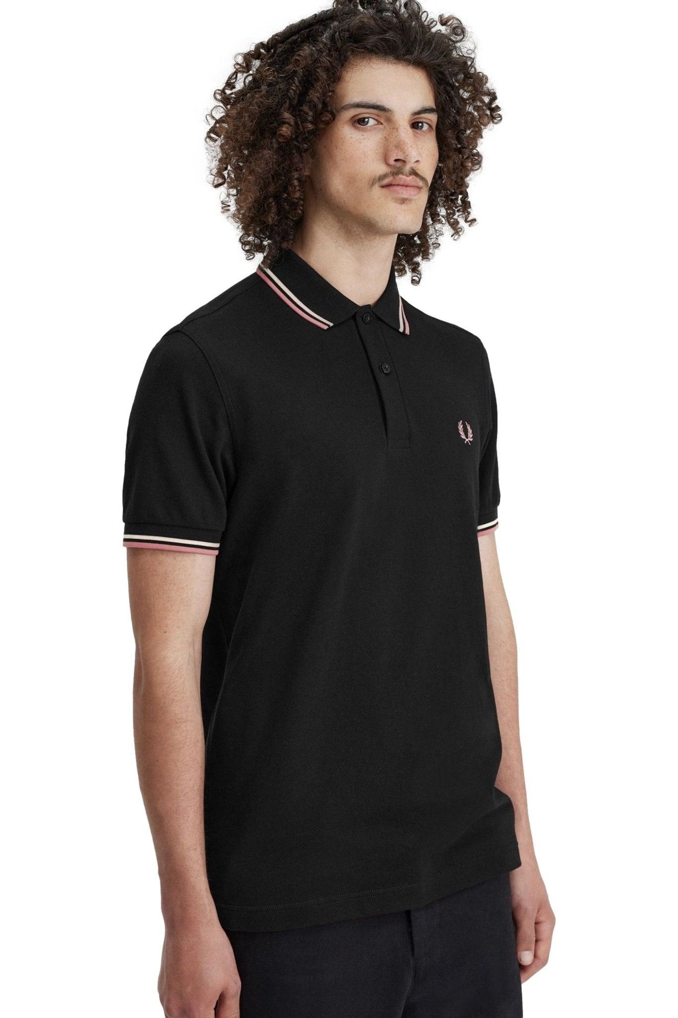 POLO FRED PERRY NEGRO V04 TWIN TIPPED SHIRT - AREA ZERO