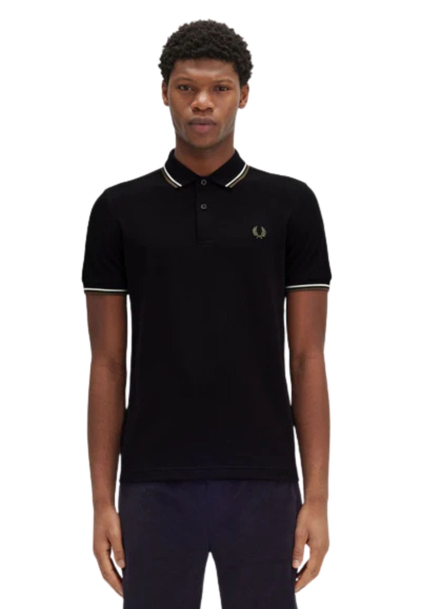 POLO FRED PERRY NEGRO W54 TWIN TIPPED SHIRT - AREA ZERO