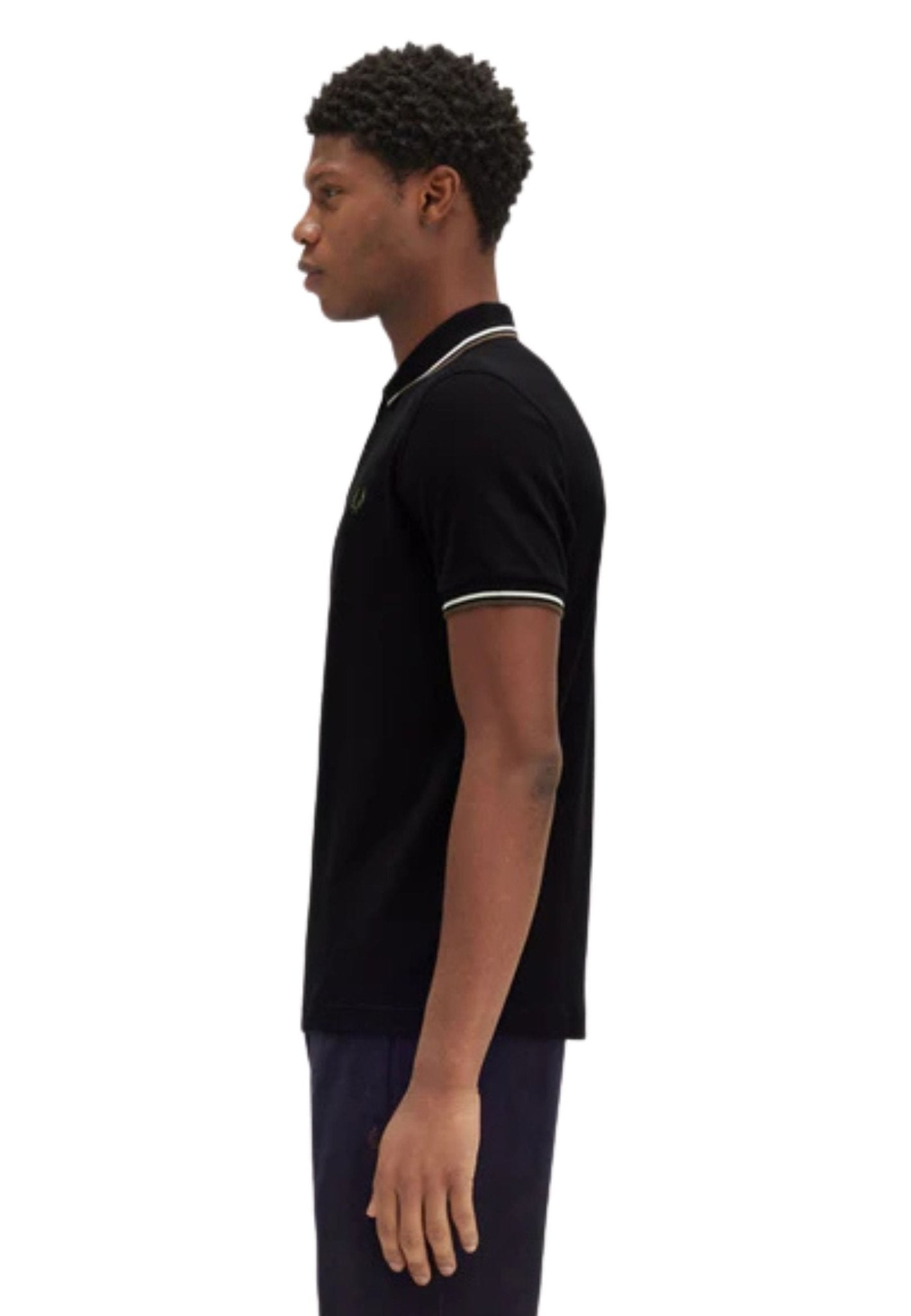 POLO FRED PERRY NEGRO W54 TWIN TIPPED SHIRT - AREA ZERO