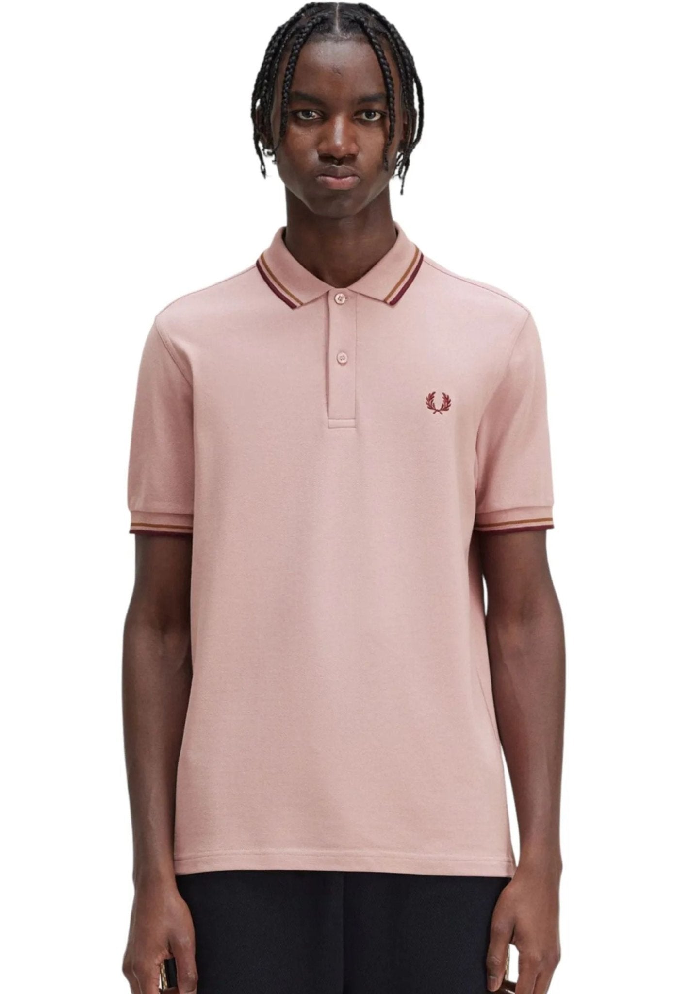POLO FRED PERRY ROSA S51 TWIN TIPPED SHIRT - AREA ZERO