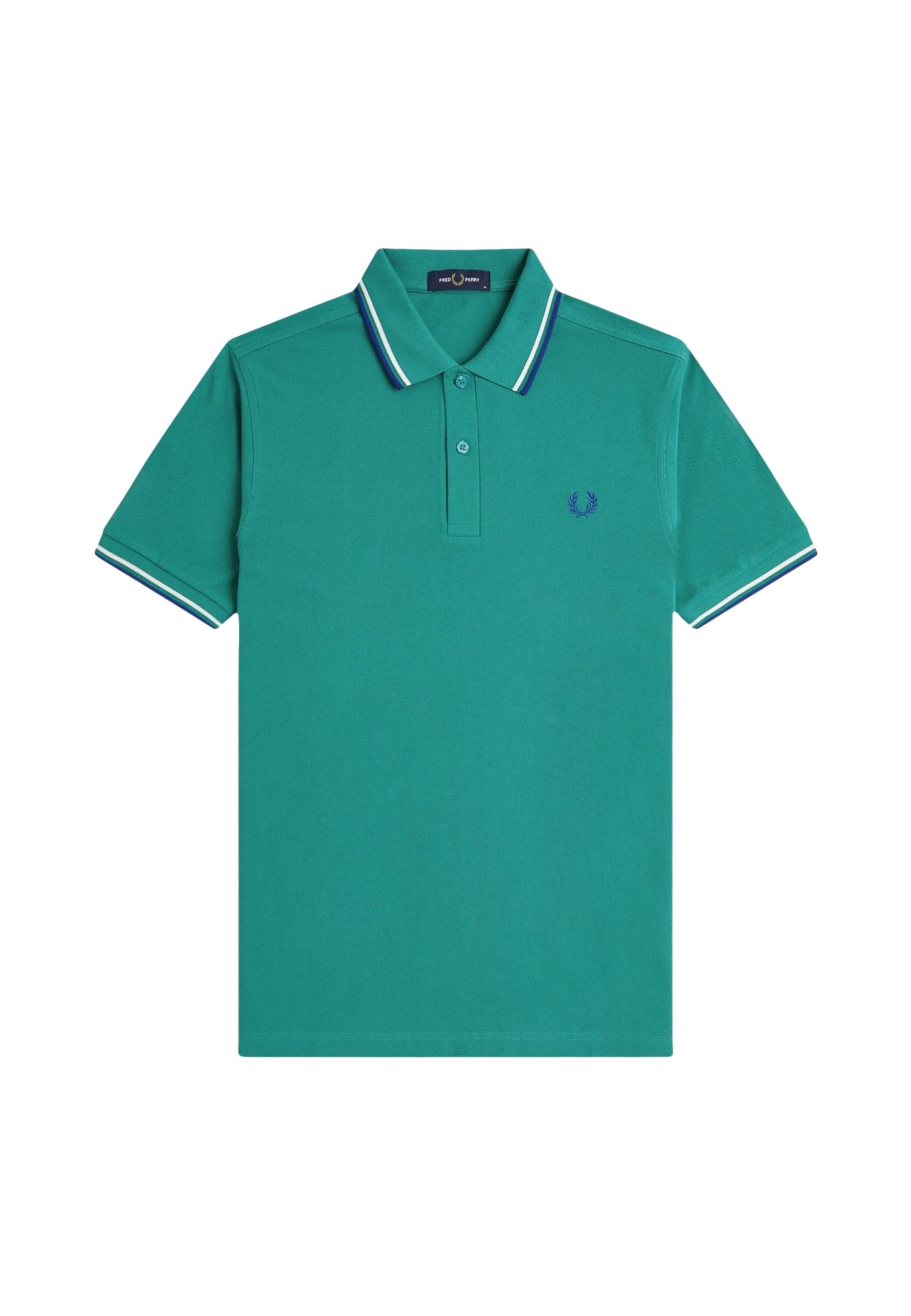 POLO FRED PERRY VERDE MINT GREEN TWIN TIPPED SHIRT