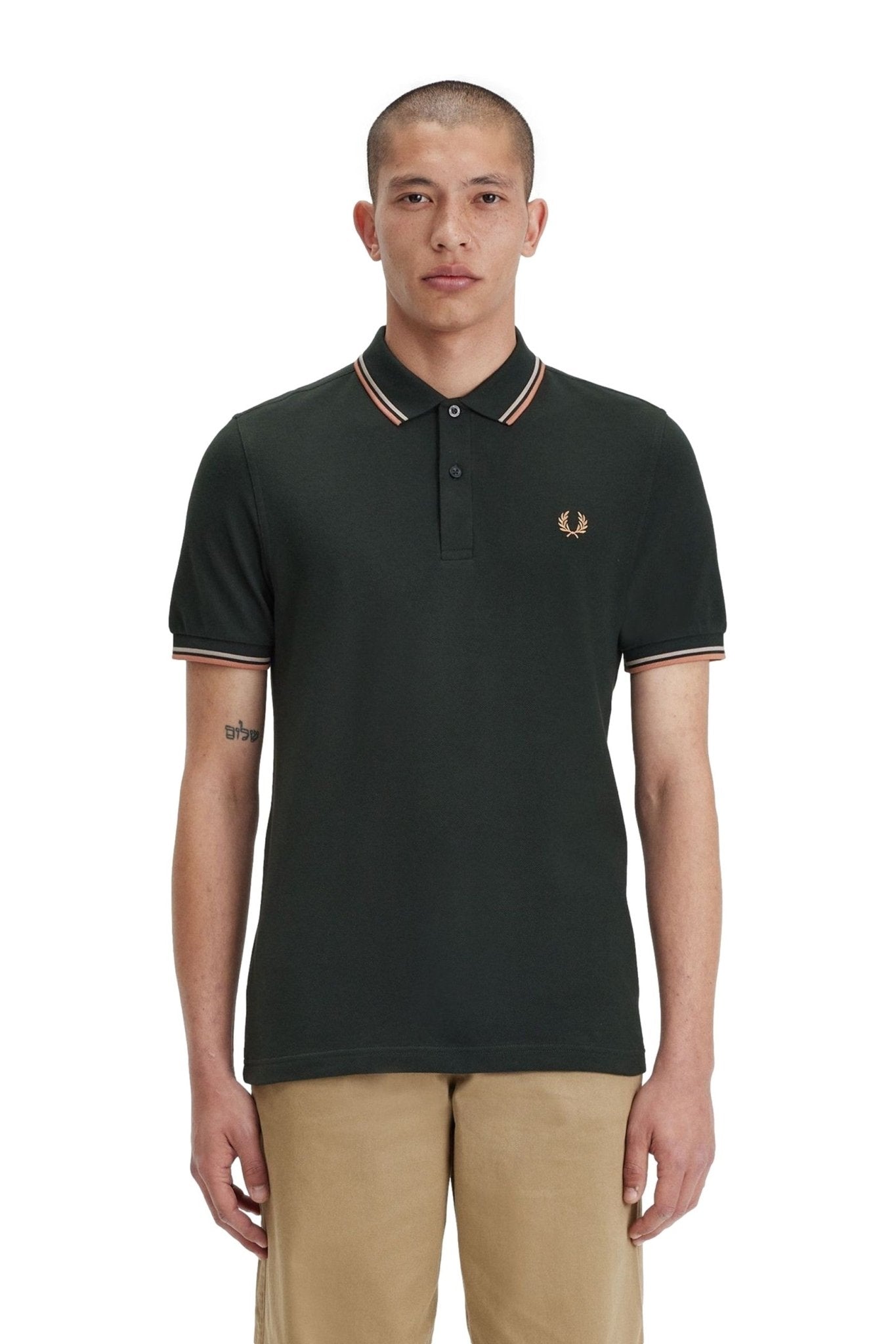 POLO FRED PERRY VERDE U94 TWIN TIPPED SHIRT - AREA ZERO