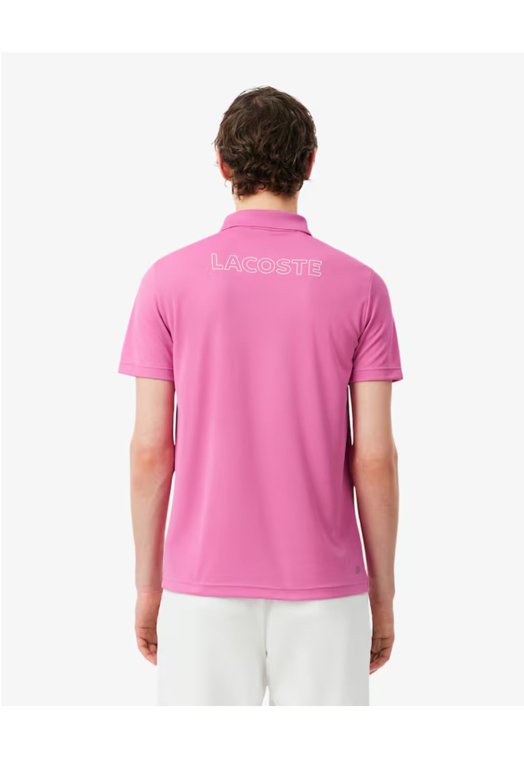 POLO LACOSTE FUXIA CONTRAST RIBETER ULTRA DRY SHIRT
