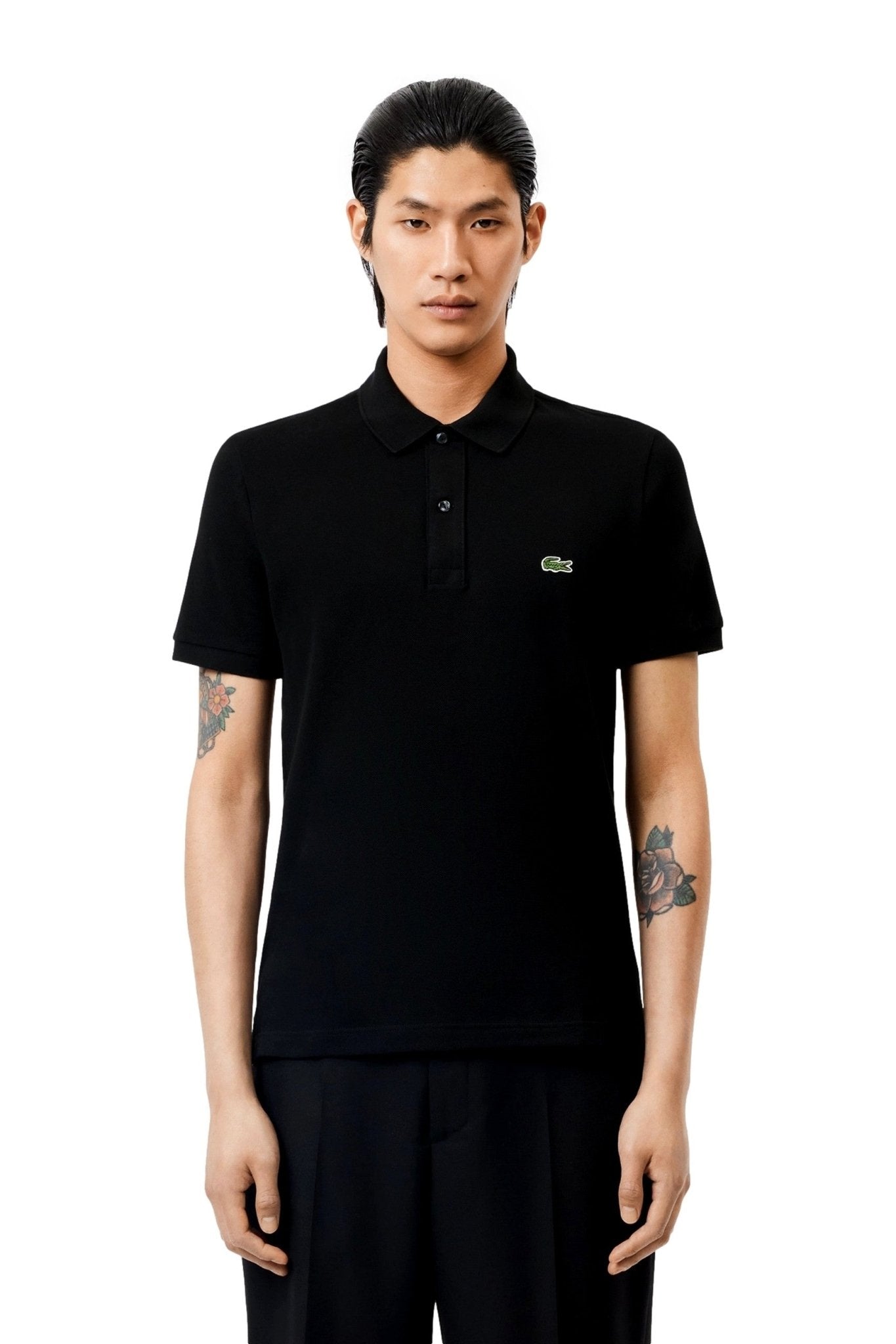 POLO LACOSTE NEGRO SLIM FIT POLO SHIRT - AREA ZERO