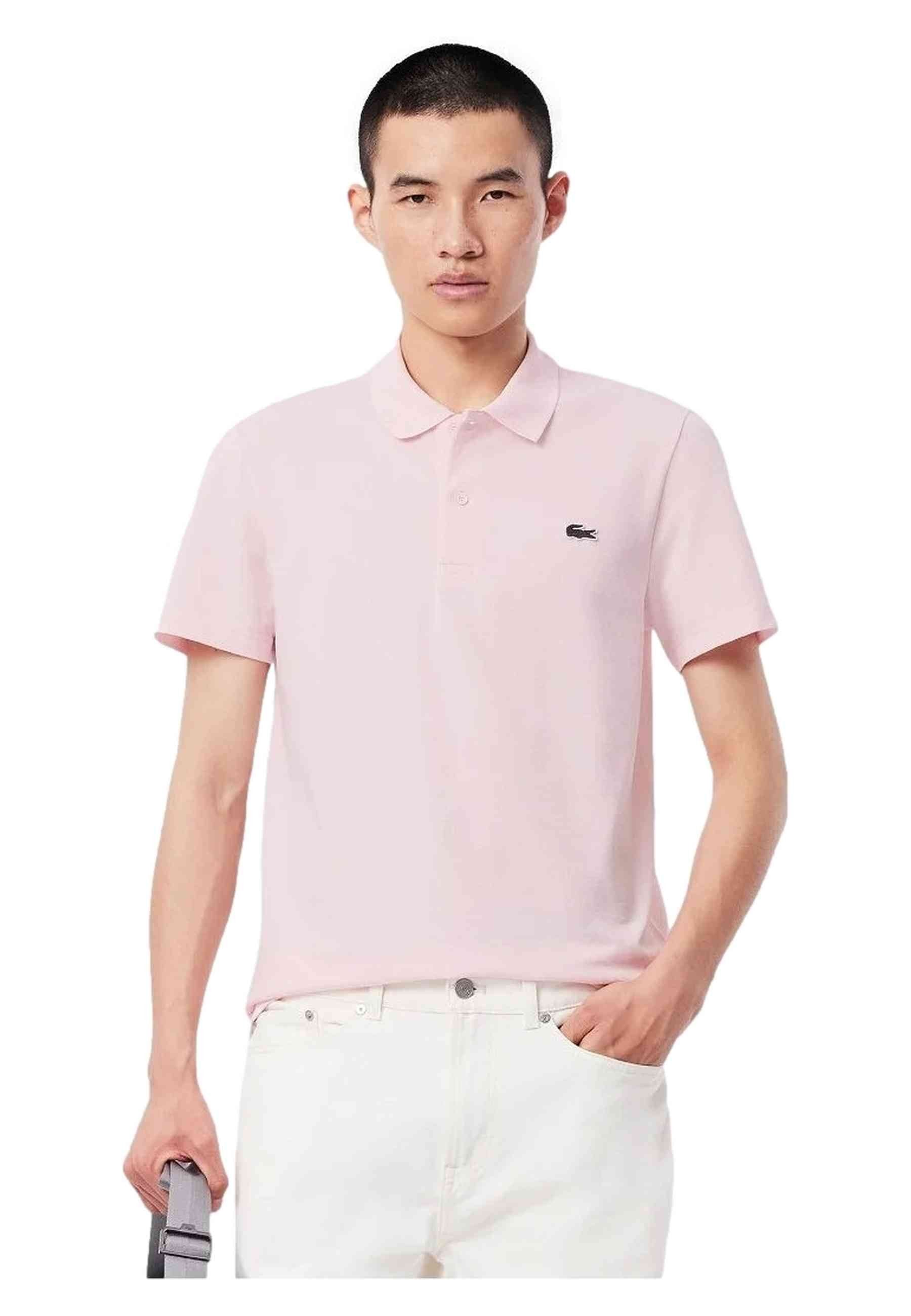 POLO LACOSTE ROSA TONED LOGO REGULAR SHIRT