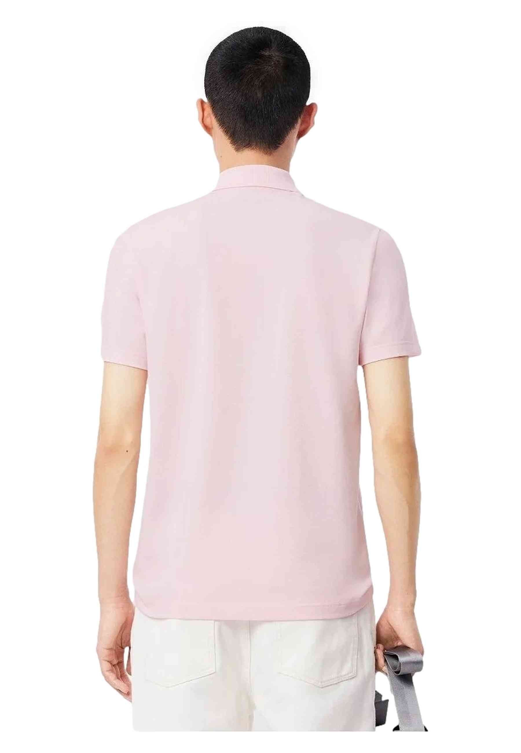POLO LACOSTE ROSA TONED LOGO REGULAR SHIRT