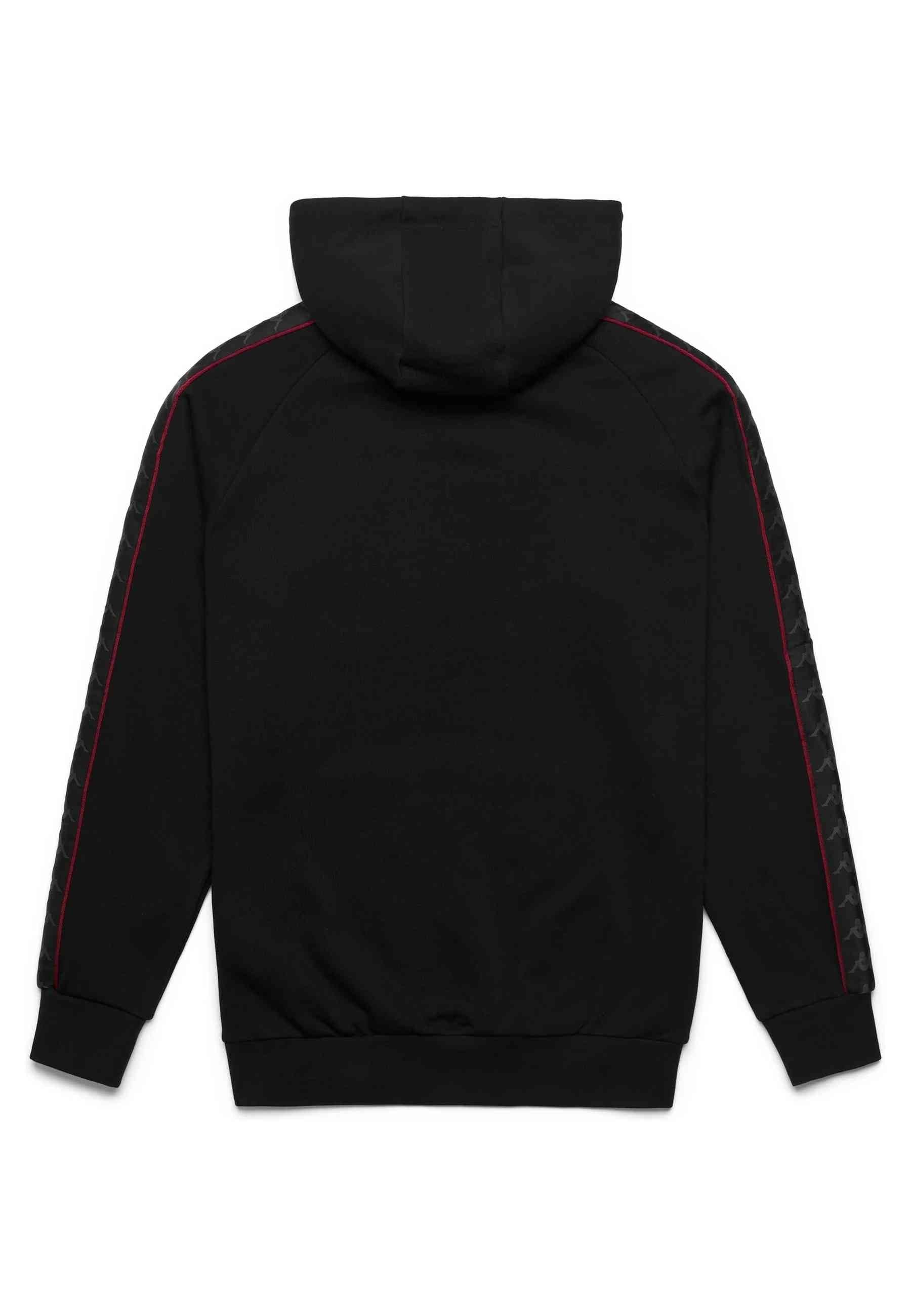 SUDADERA KAPPA NEGRA MADISON BLACK/RED FLEECE HOODIE