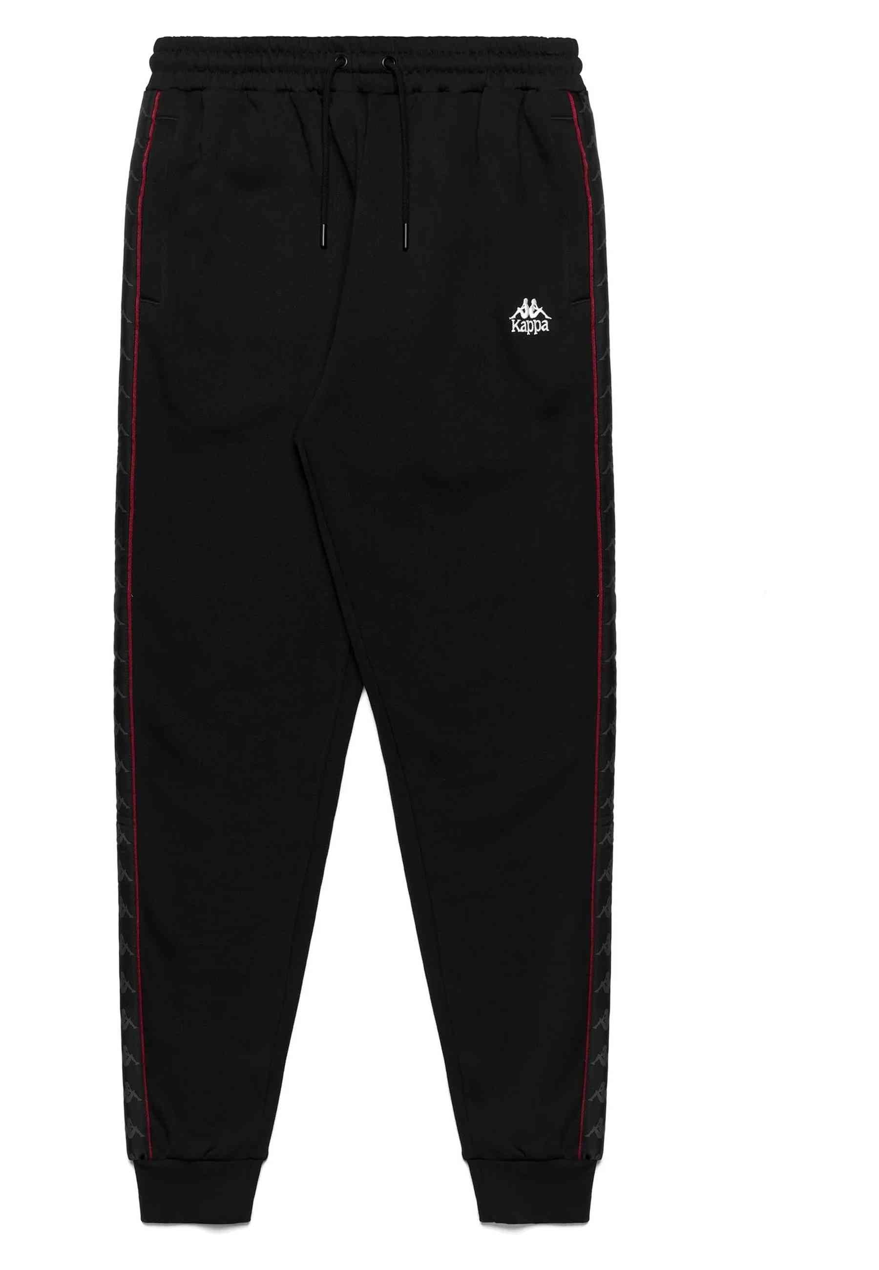 PANTALON KAPPA NEGRO ALANZ BLACK/RED JOGGER