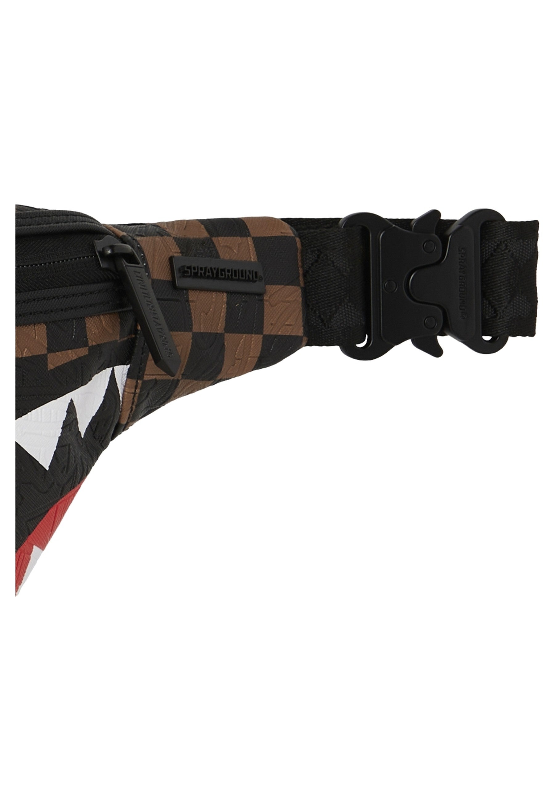 RIÑONERA SPRAYGROUND MARRON CHECK 2 EMBOSS SAVVY CROSSBODY