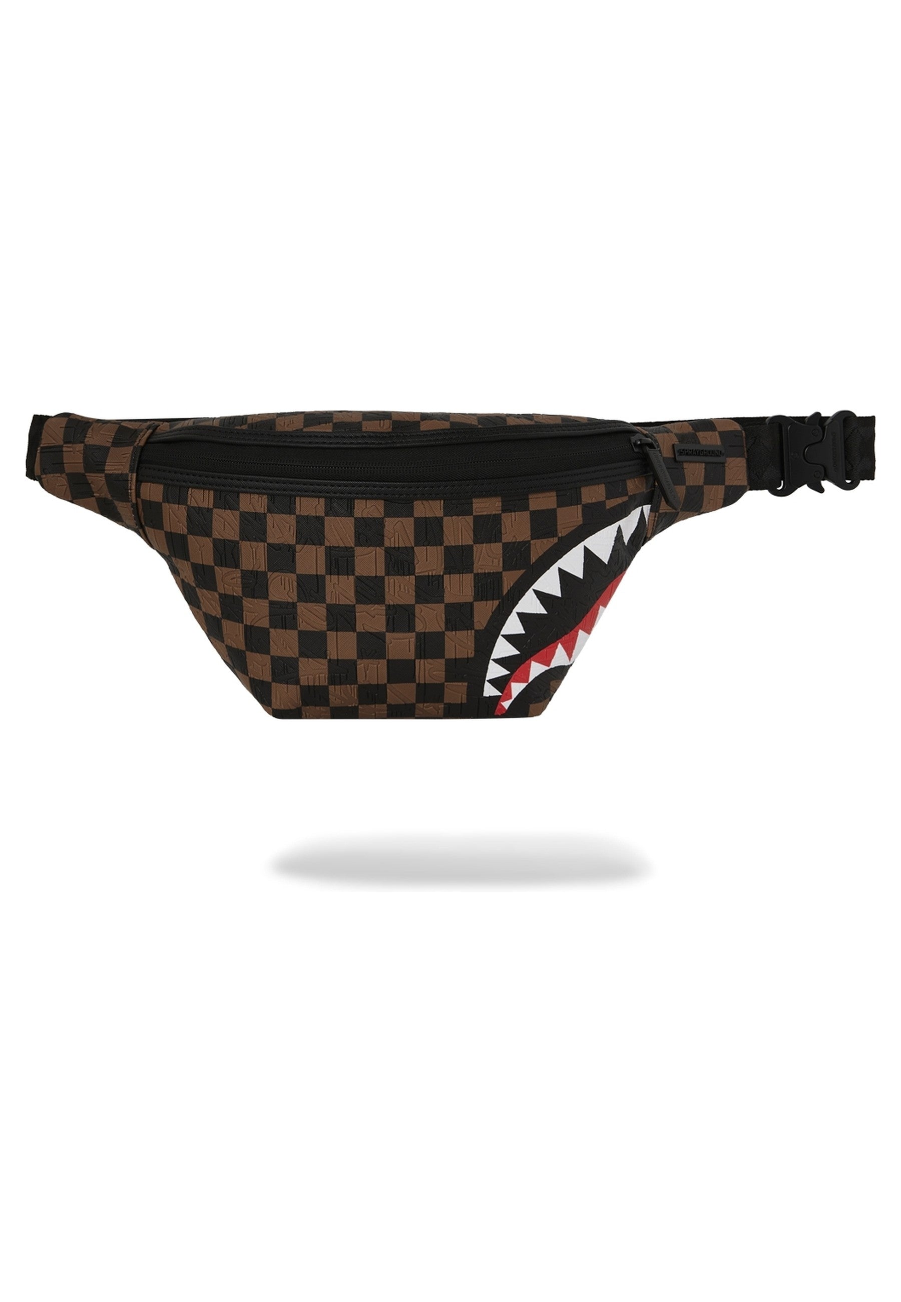 RIÑONERA SPRAYGROUND MARRON CHECK 2 EMBOSS SAVVY CROSSBODY