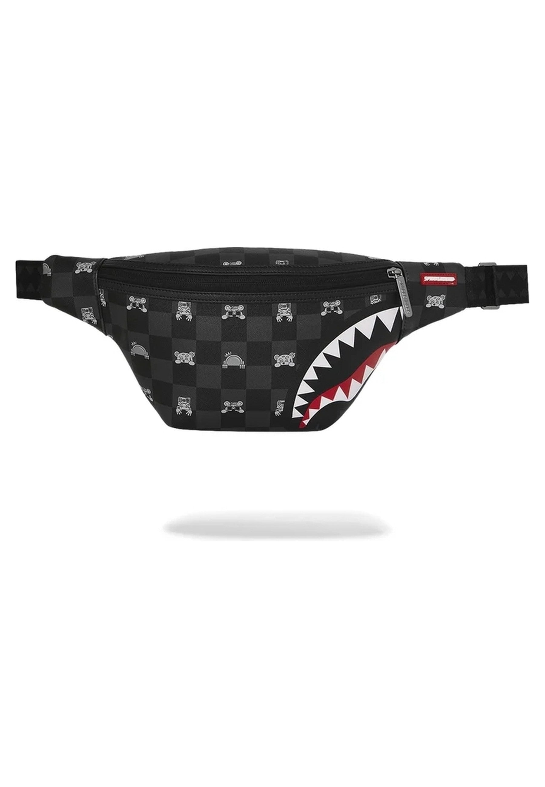 RIÑONERA SPRAYGROUND NEGRA GRAY PEEKING CHARACTER CHECK SAVVY CROSSBODY