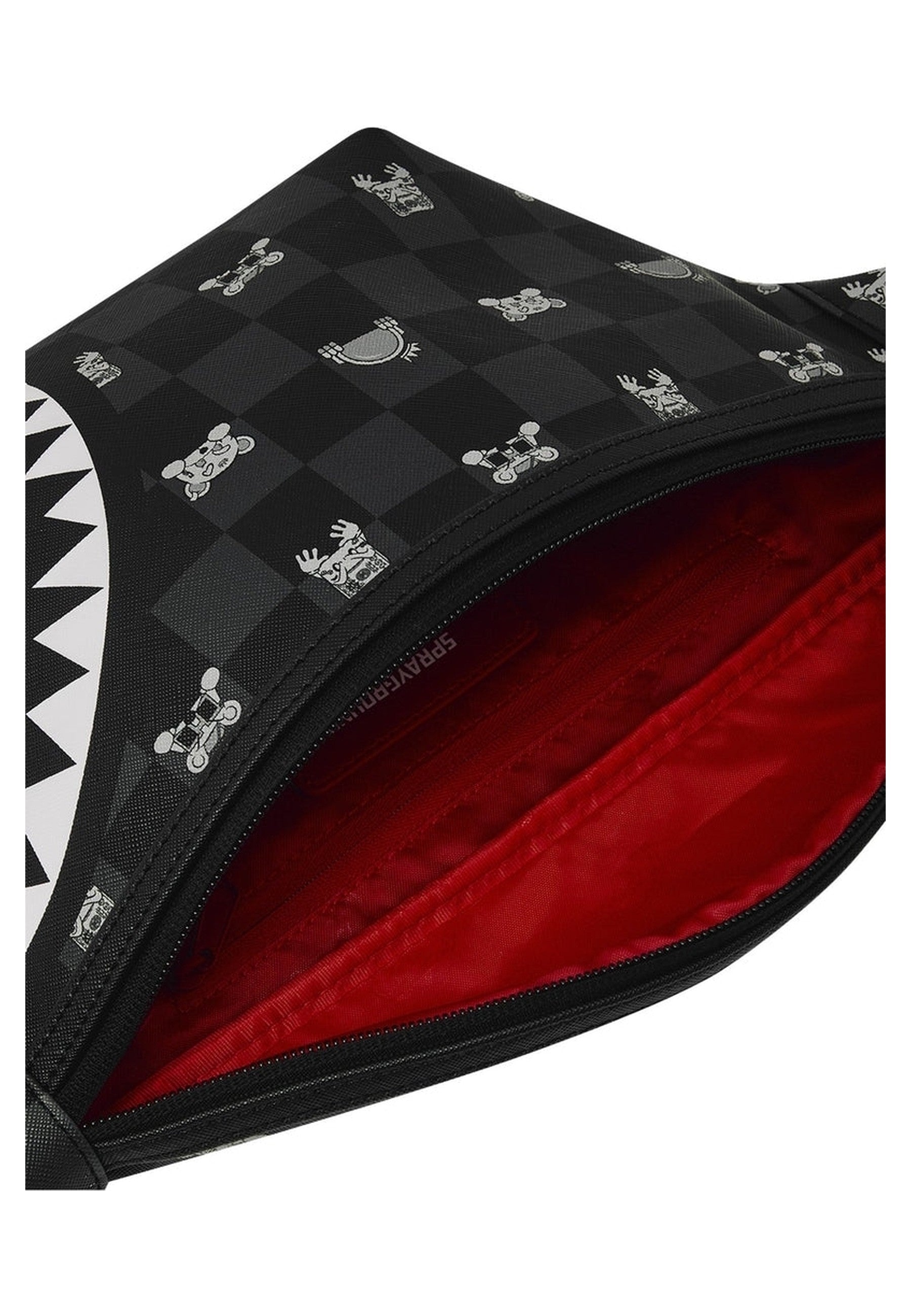 RIÑONERA SPRAYGROUND NEGRA GRAY PEEKING CHARACTER CHECK SAVVY CROSSBODY