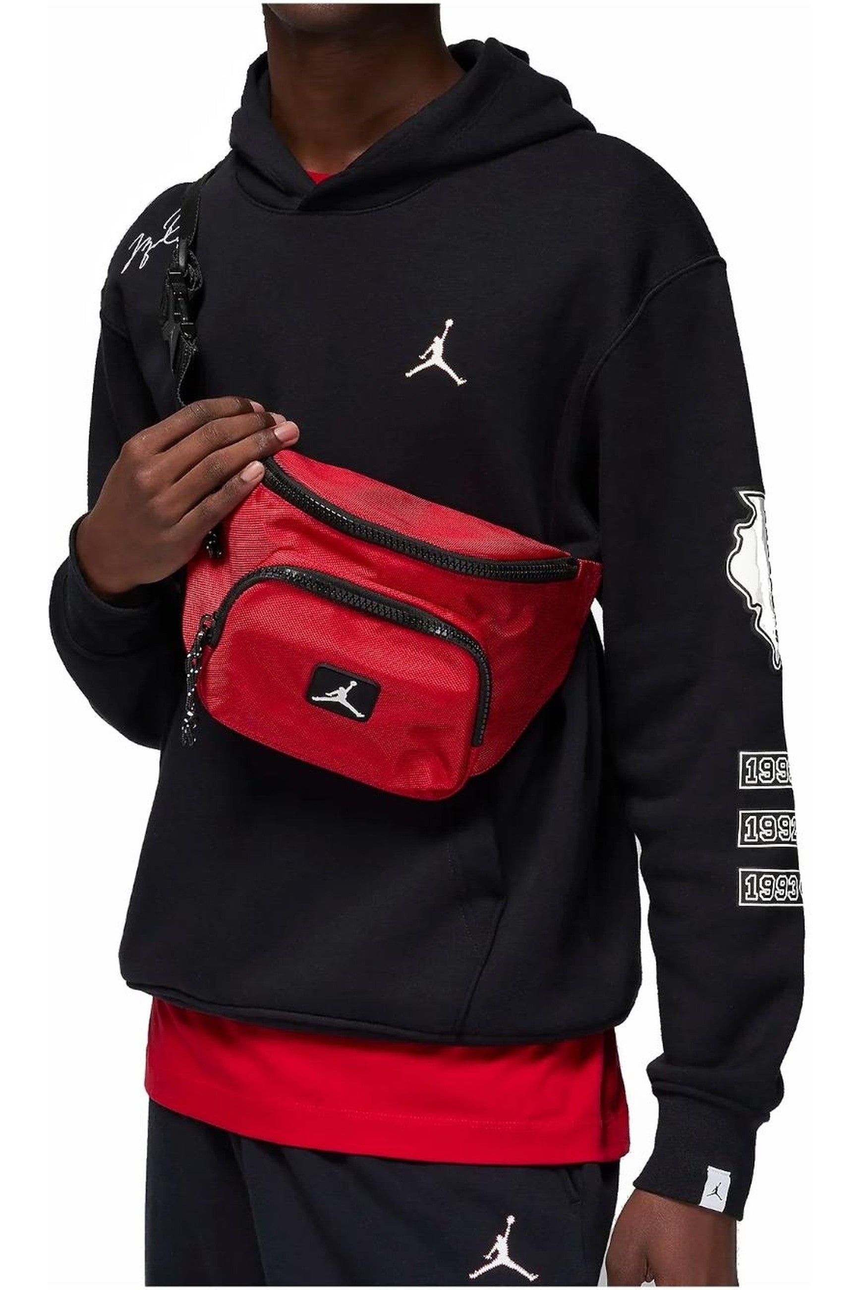 RIÑONERA JORDAN ROJA RISE CROSS BODY BAG