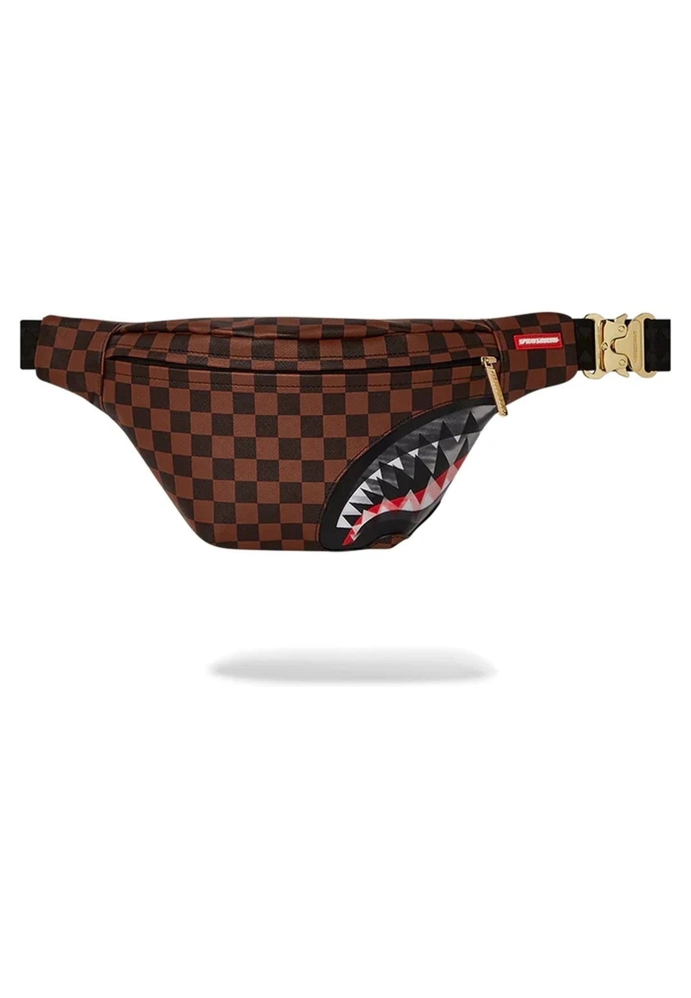 RIÑONERA SPRAYGROUND MARRON SHARK IN PARIS LENTICULAR CHOMP CROSSBODY - AREA ZERO
