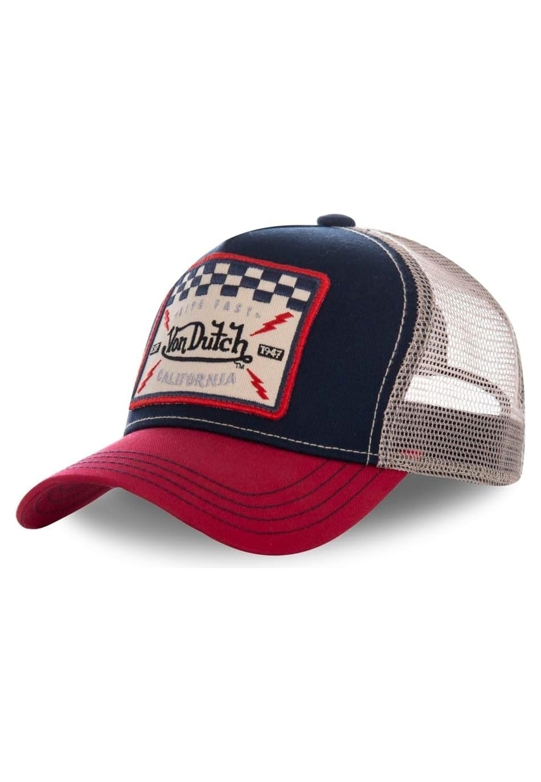 GORRA VON DUTCH MARINO/ROJA TRUCKER VISERA CURVA