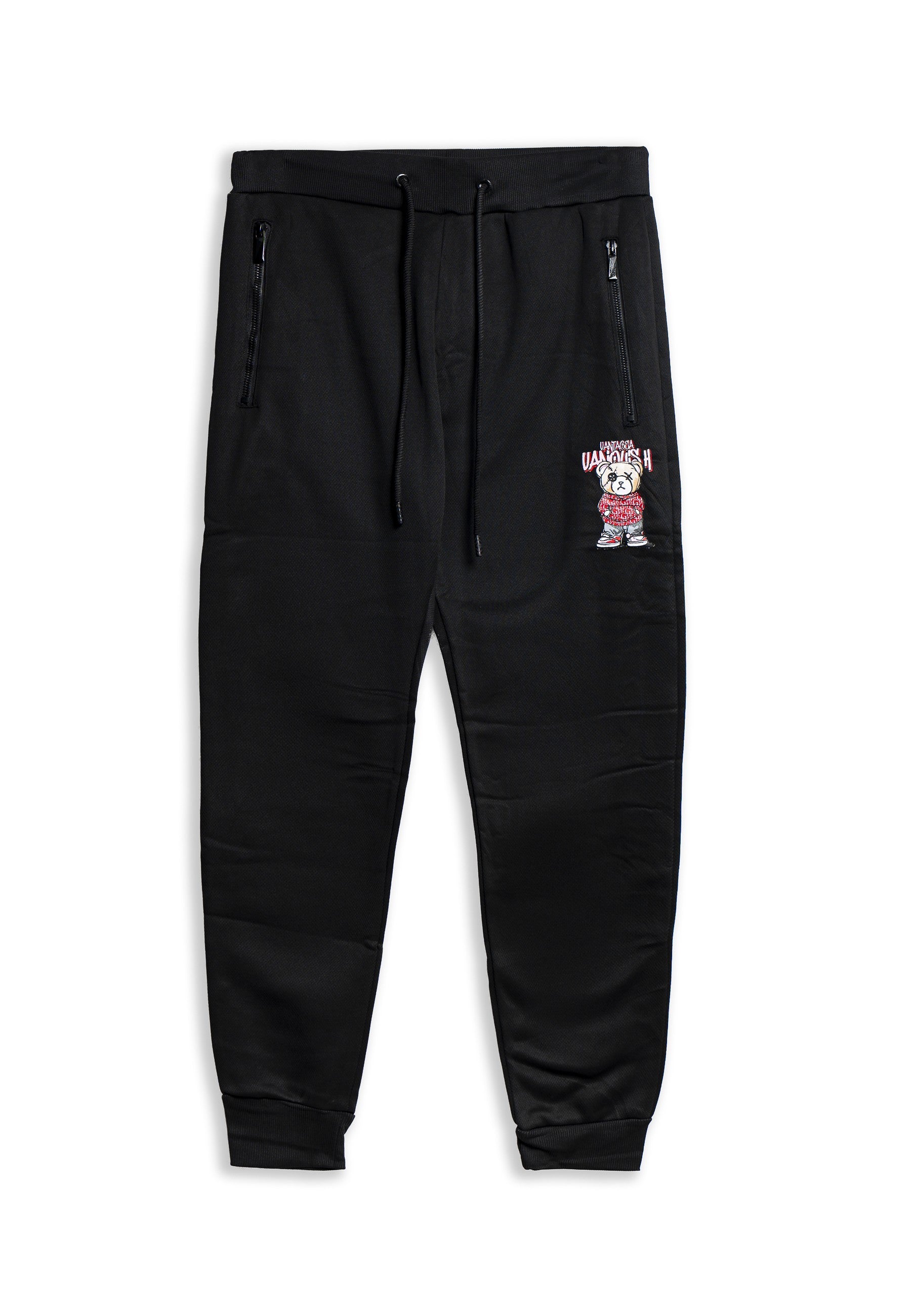 PANTALON NEGRO/ROJO VANQUISH ANGRY BEAR JOGGER PANT
