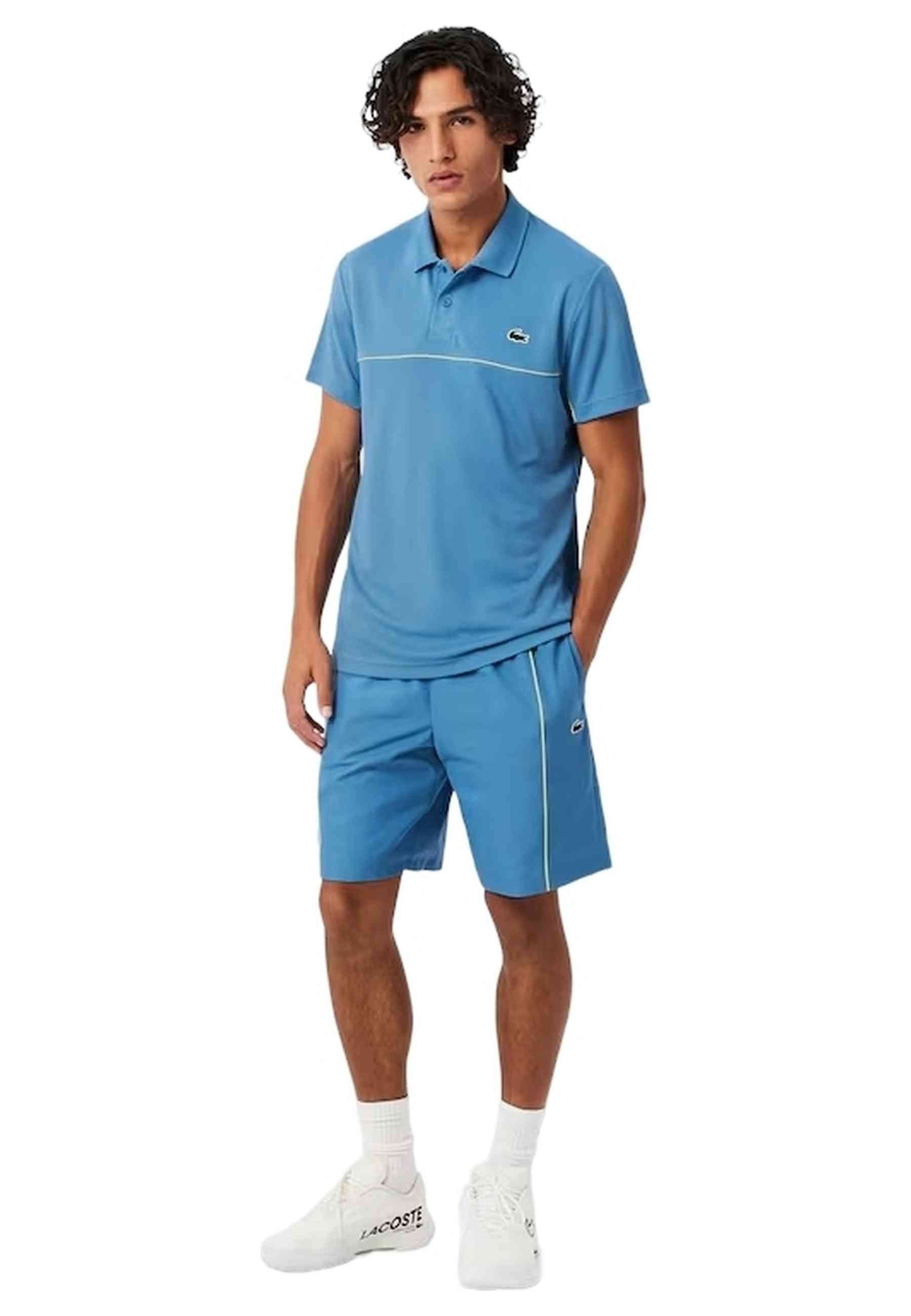 SHORT LACOSTE AZUL DIAMOND TAFETA RIBETED SHORT