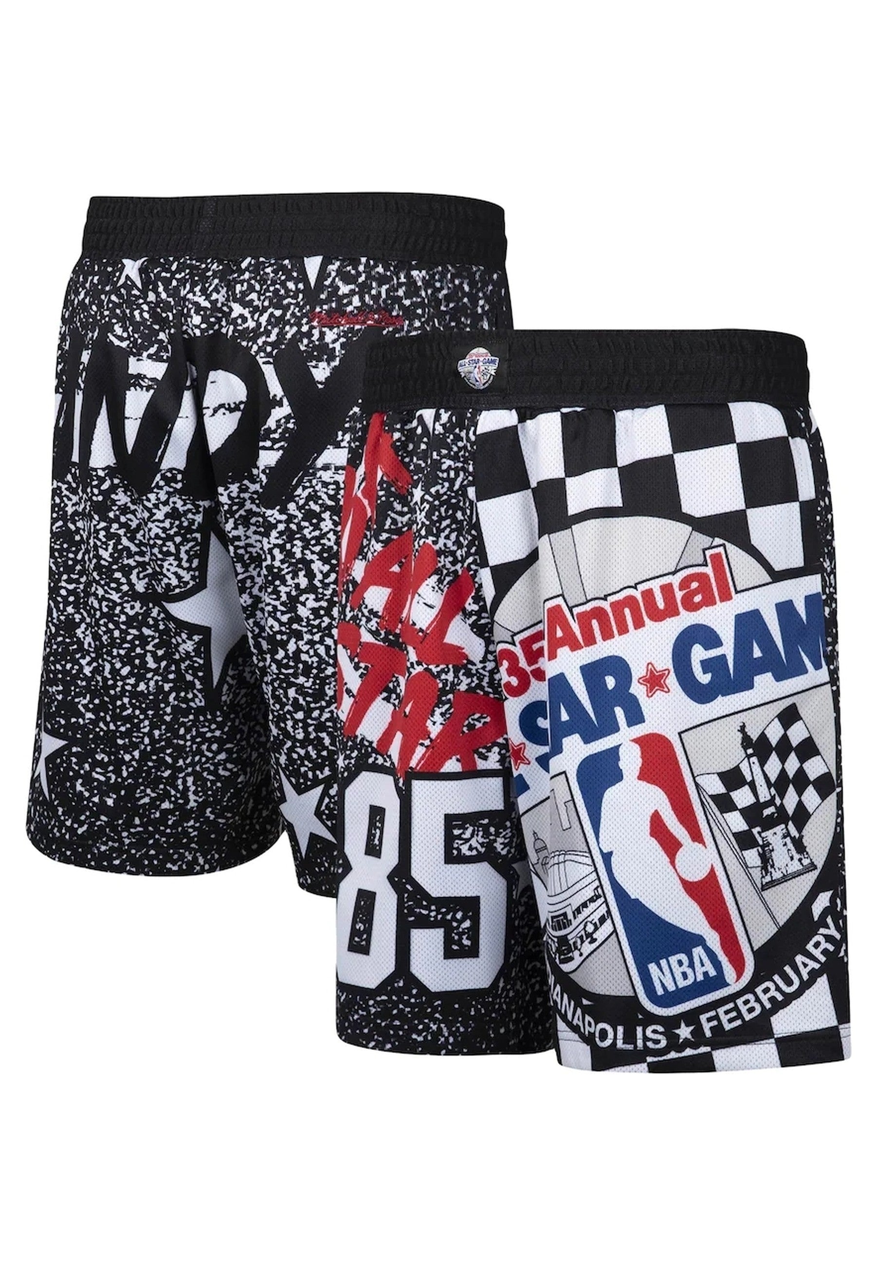SHORT MICHELL & NESS NEGRO 1985 ALL STAR SWINGMAN MESH