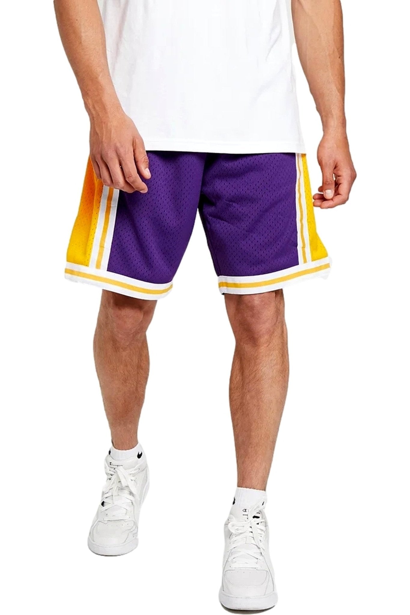SHORT MITCHELL AND NESS MORADO LAKERS SWINGMAN SHORTS 1984 - 85 - AREA ZERO