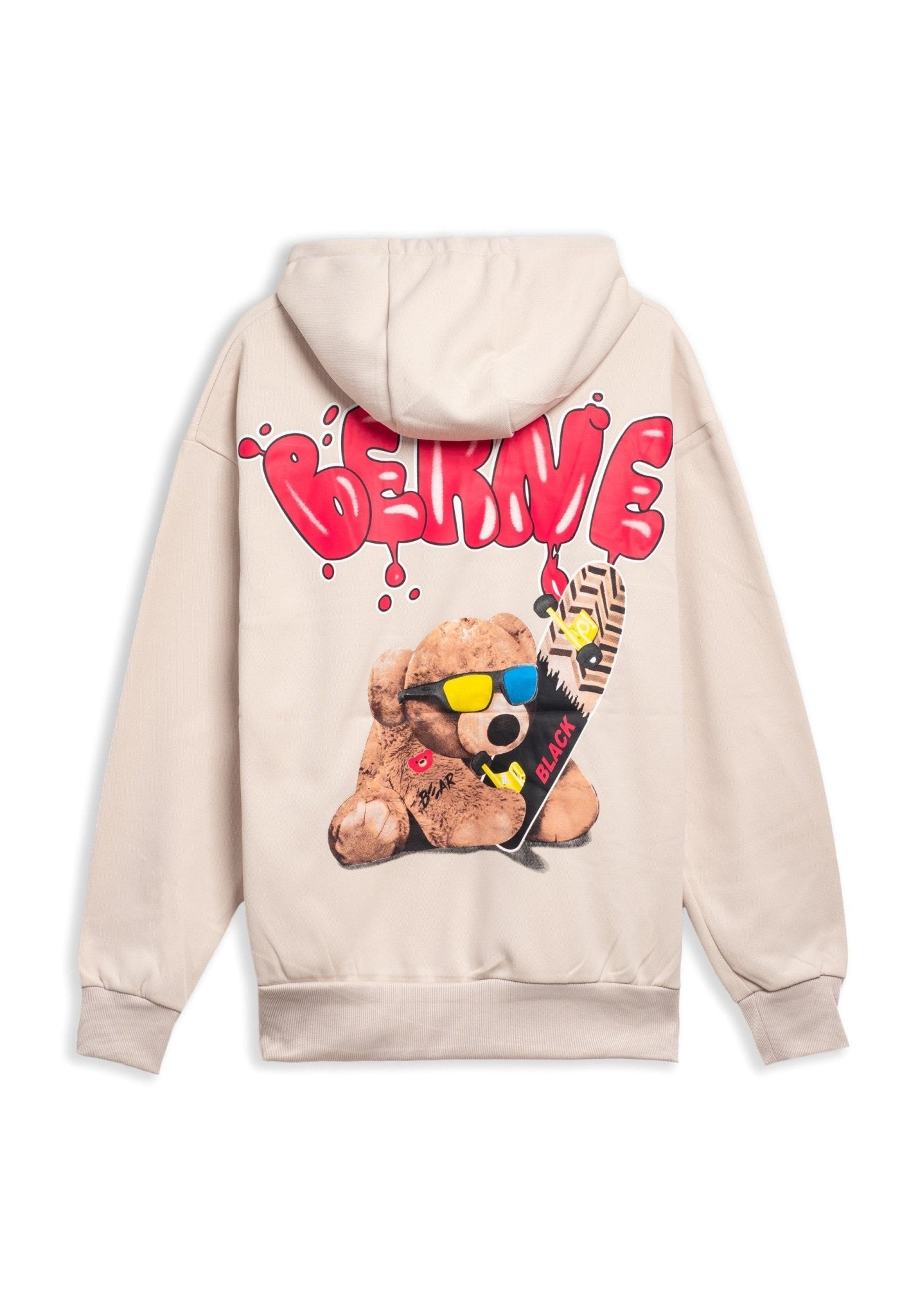 SUDADERA BEIGE BERNE SKATER BEAR HOODIE - AREA ZERO