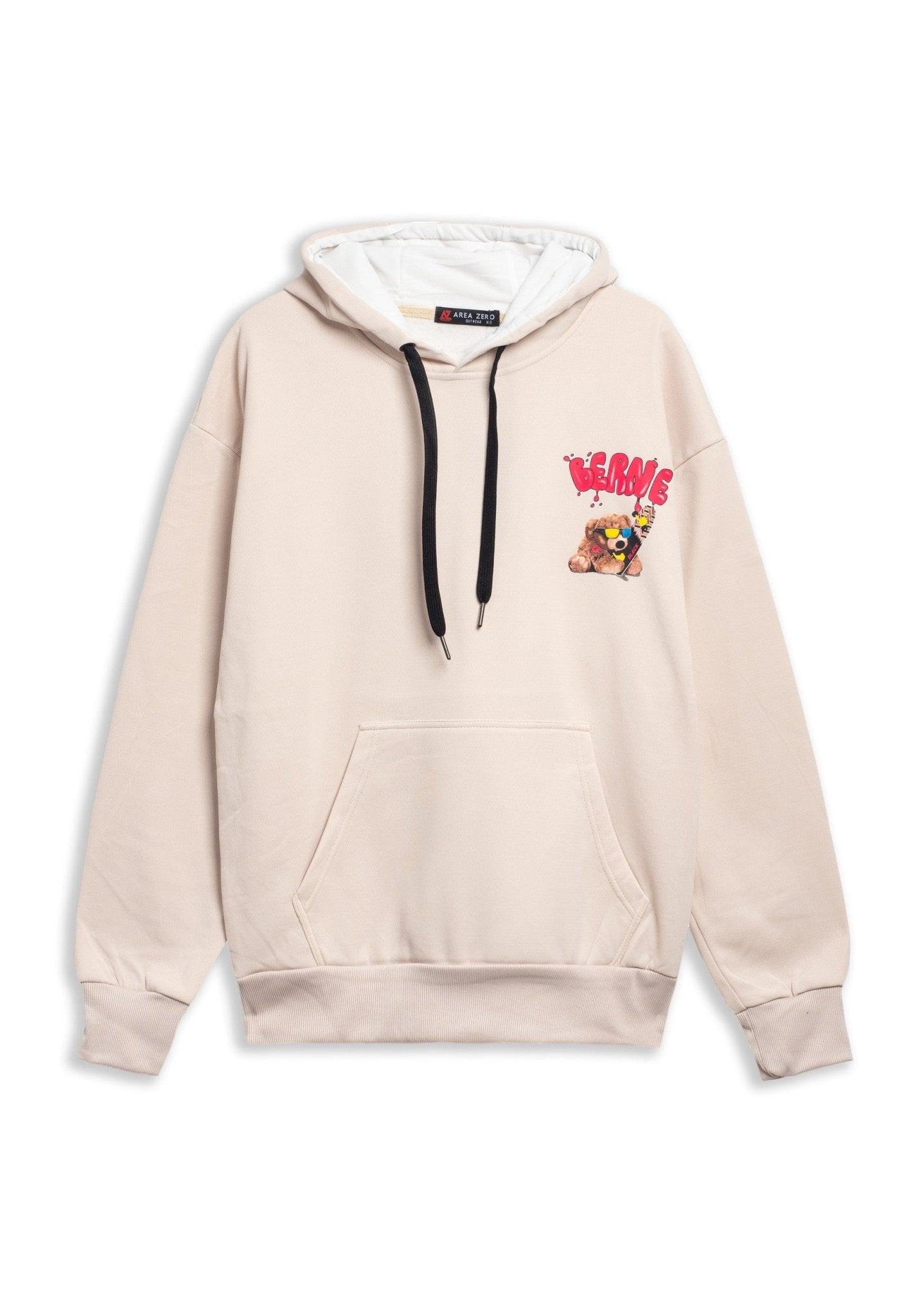 SUDADERA BEIGE BERNE SKATER BEAR HOODIE - AREA ZERO
