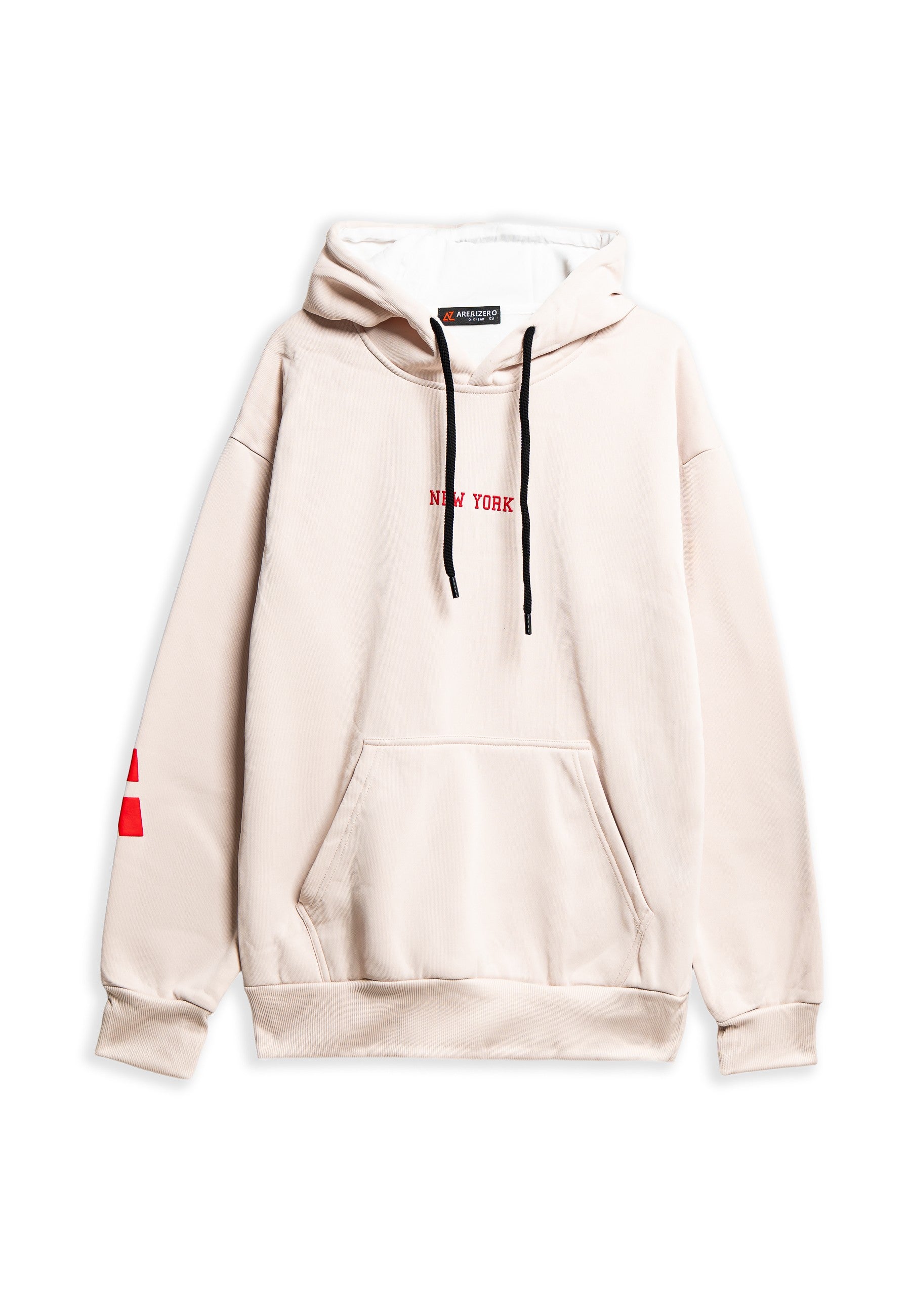 SUDADERA BEIGE NEW YORK INTERNATIONAL MARKET HOODIE