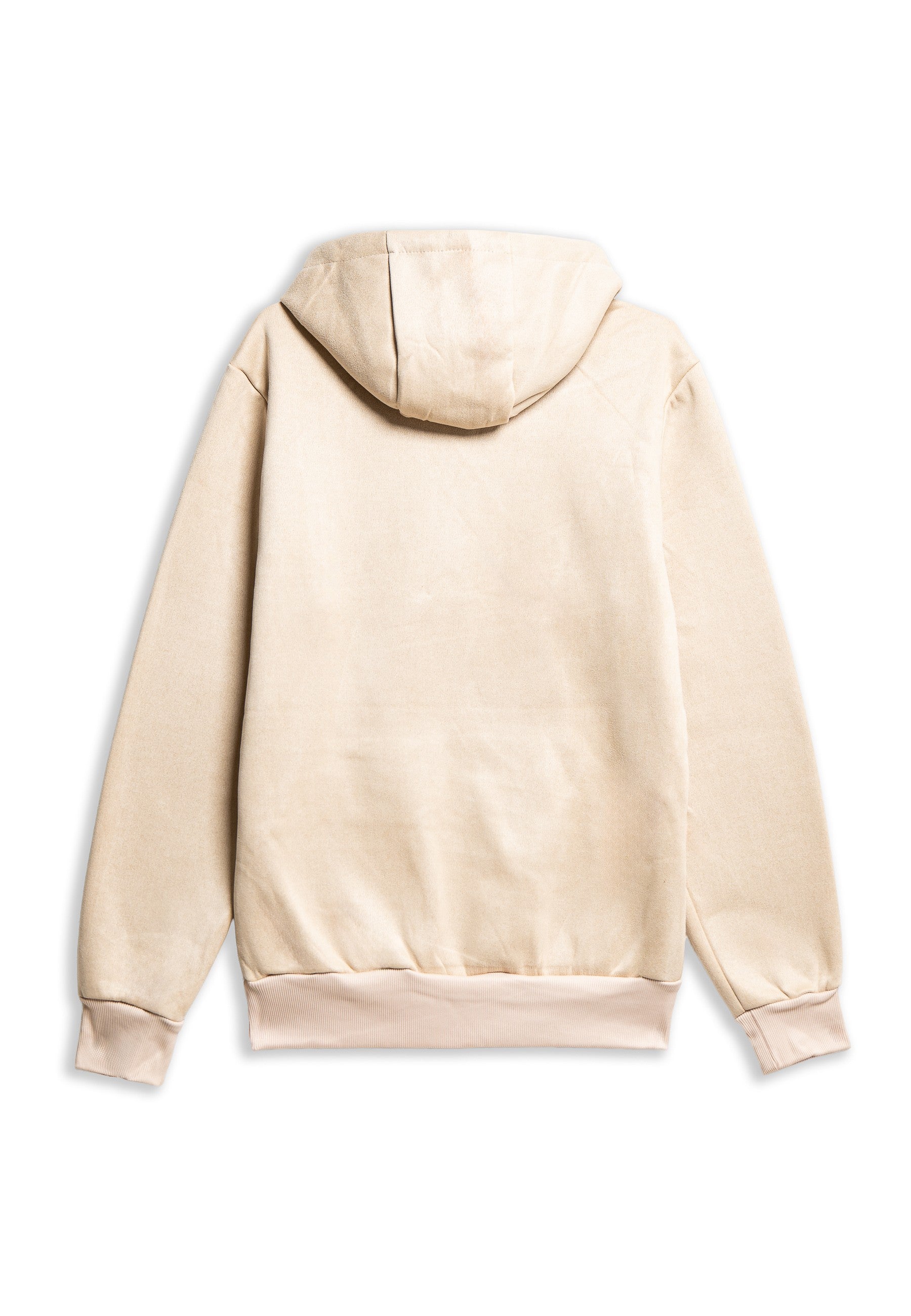 SUDADERA BEIGE NEW YORK SUEDE EMBROIDERED HOODIE