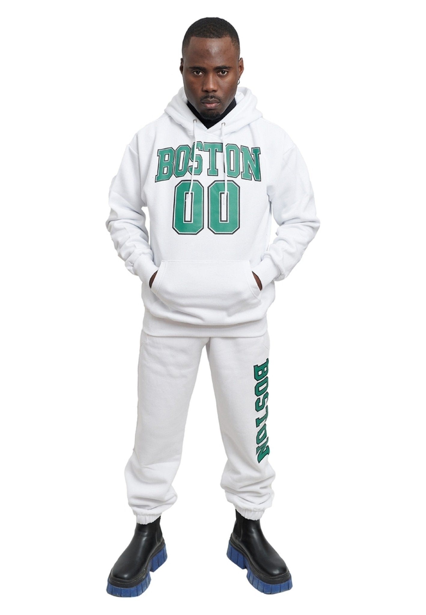 SUDADERA BLANCA BOSTON 00 HOODIE - AREA ZERO