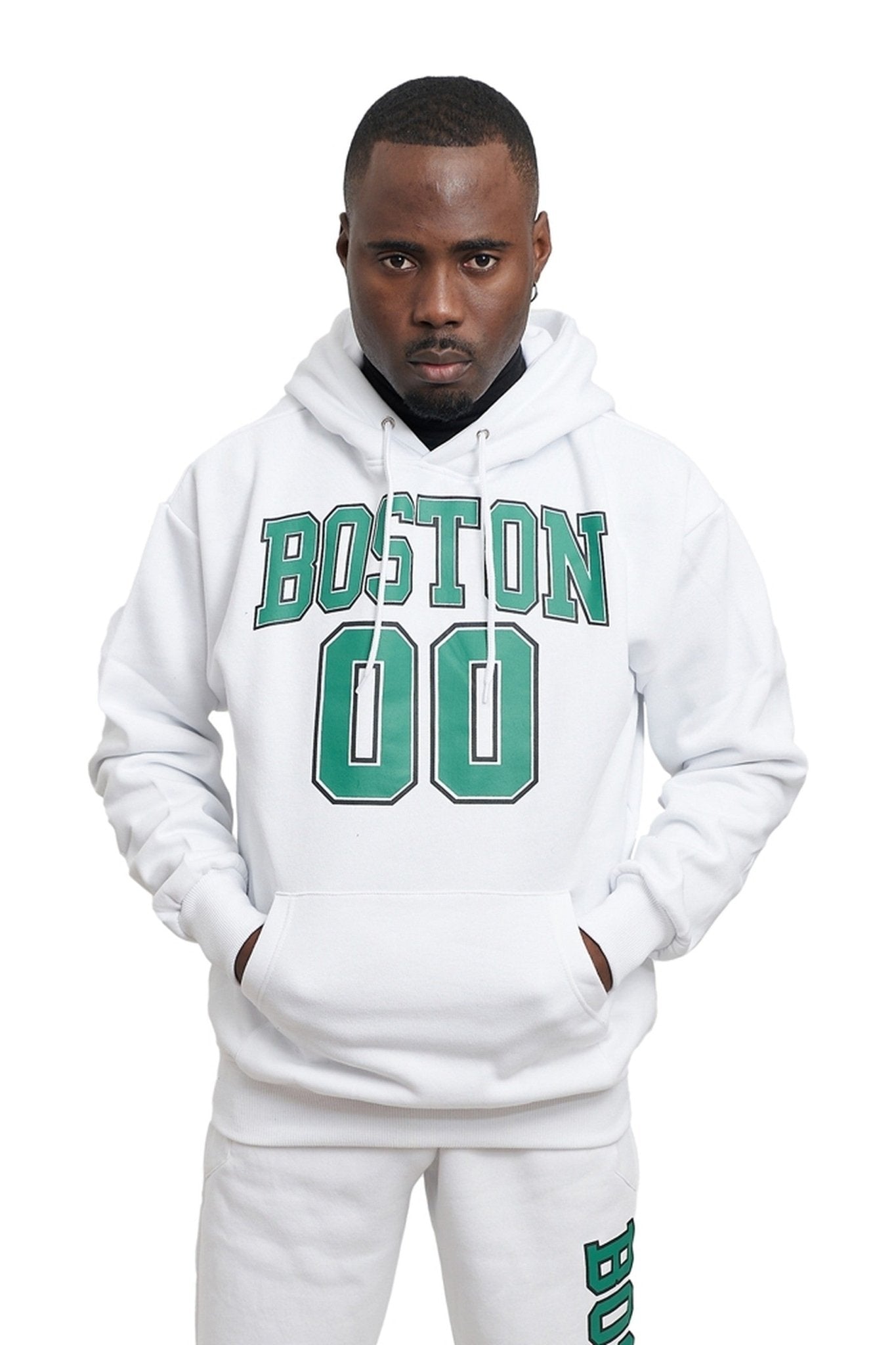 SUDADERA BLANCA BOSTON 00 HOODIE - AREA ZERO