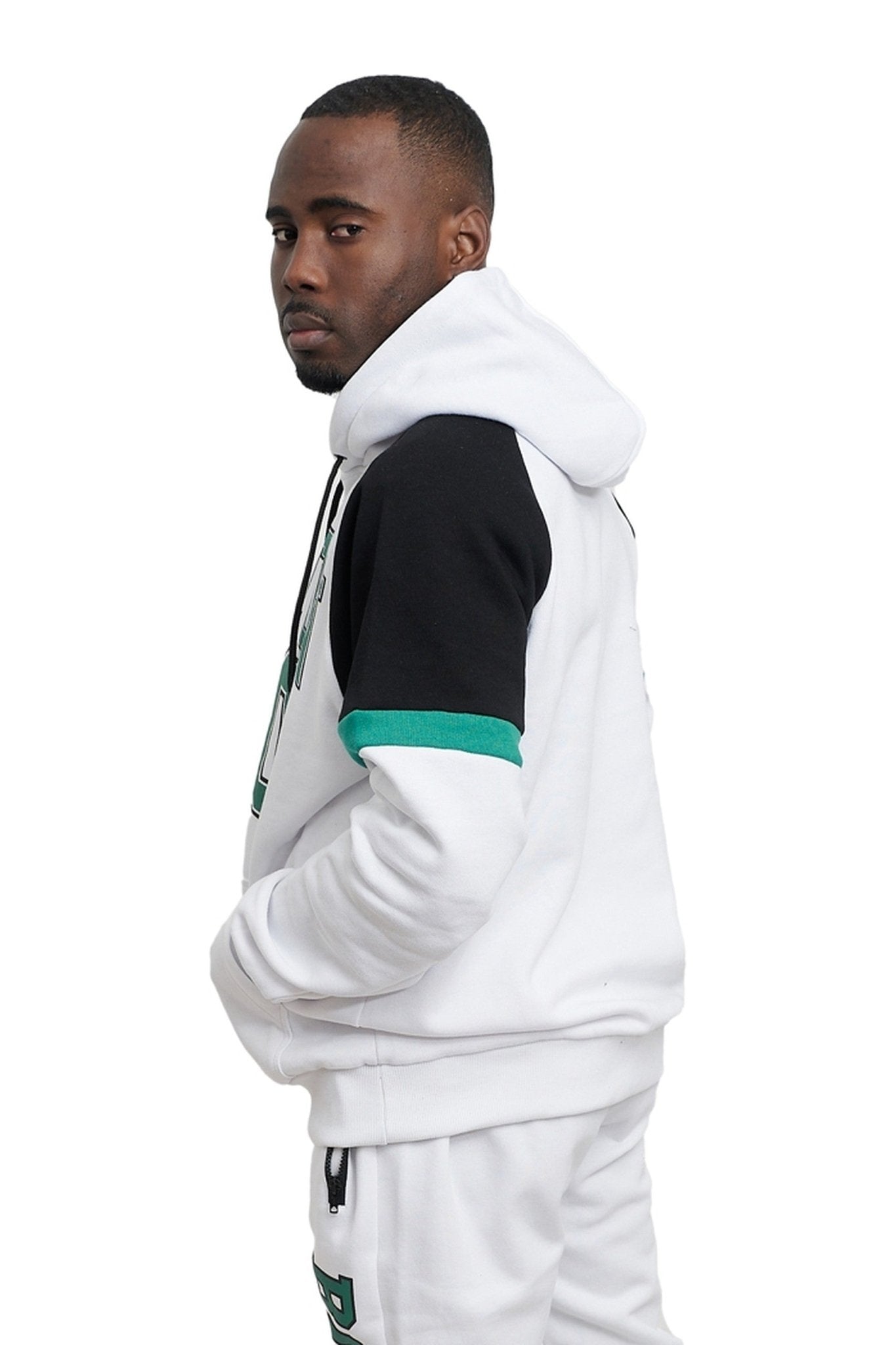 SUDADERA BLANCA BOSTON 00 STRIPED HOODIE - AREA ZERO