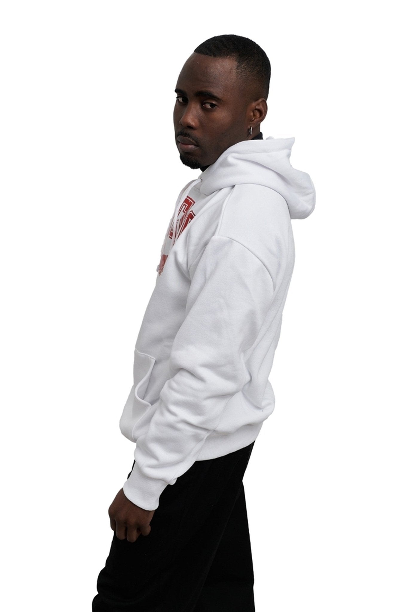 SUDADERA BLANCA/ROJA CHICAGO SNEAKERS GOLDEN FACE HOODIE - AREA ZERO