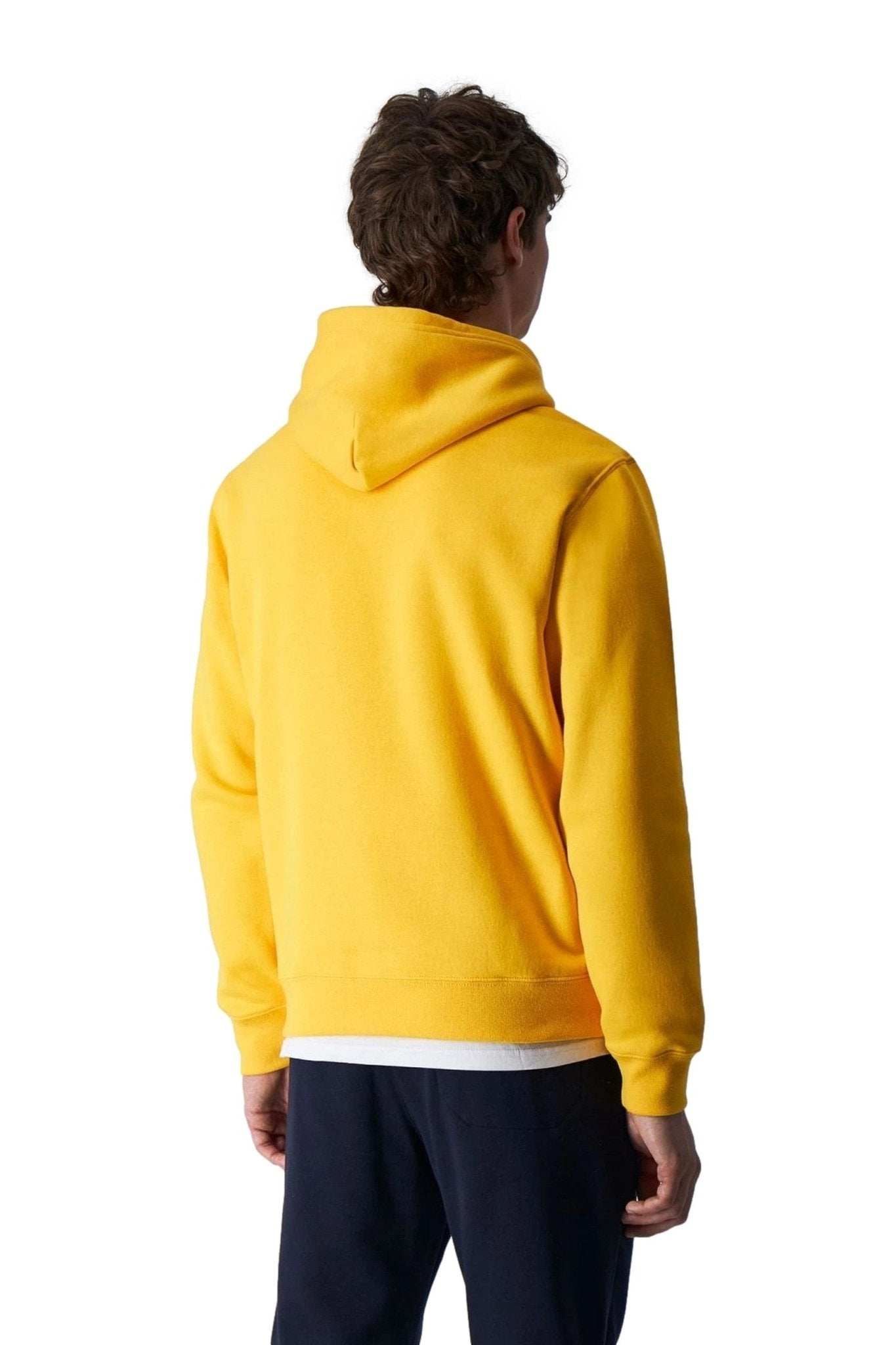 SUDADERA CHAMPION AMARILLA EMBROIDERED SCRIPT LOGO HOODIE - AREA ZERO