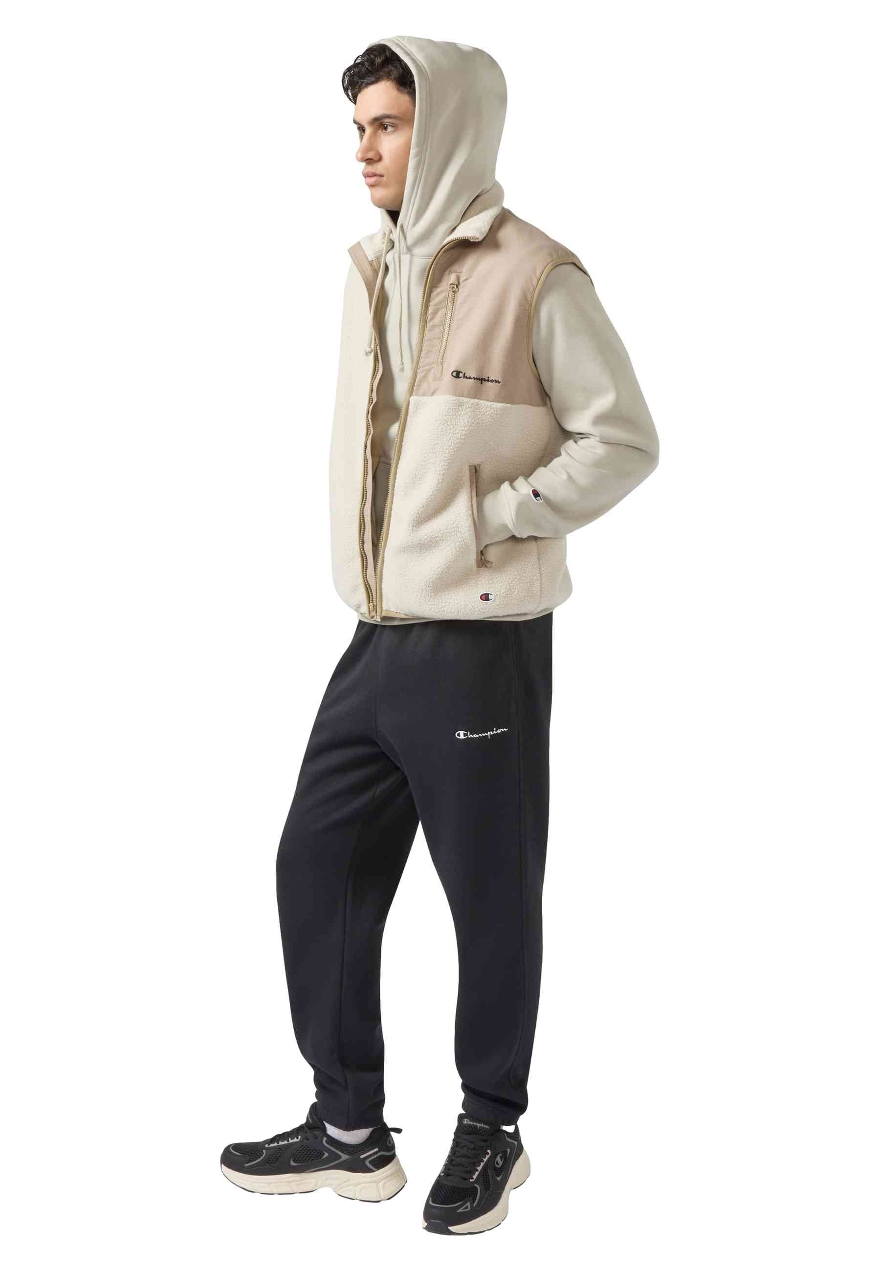 SUDADERA CHAMPION BEIGE SMALL EMBROIDERED LOGO HOODIE