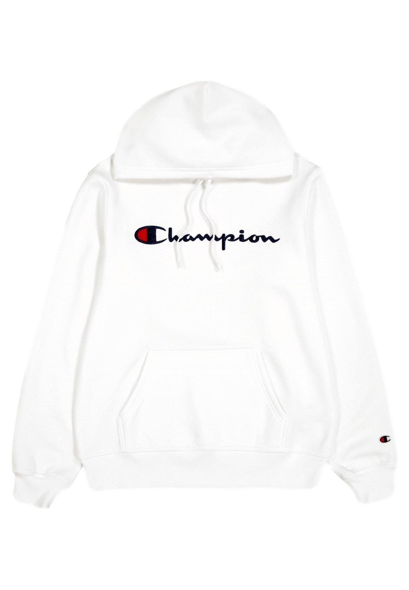 SUDADERA CHAMPION BLANCA EMBROIDERED LOGO HOODED SWEATSHIRT - AREA ZERO