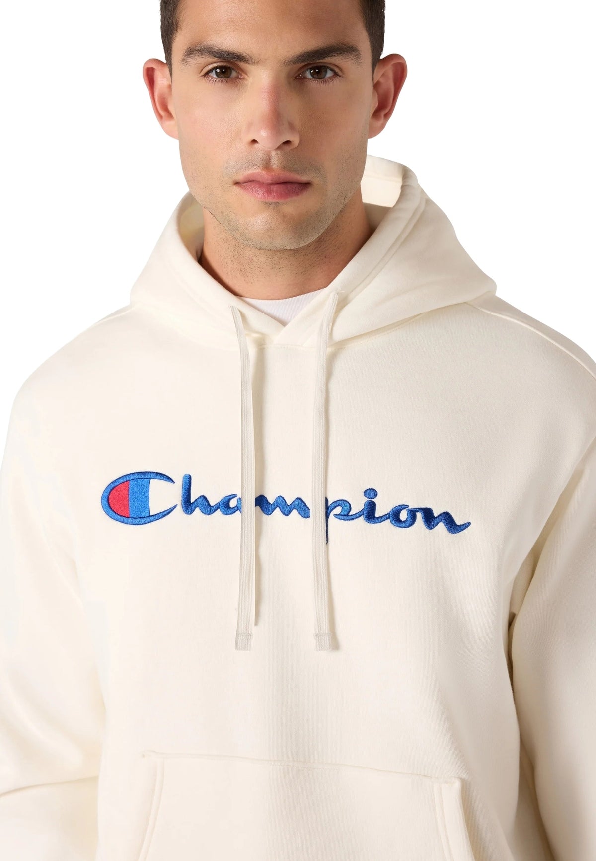 SUDADERA CHAMPION BLANCA EMBROIDERED LOGO HOODIE