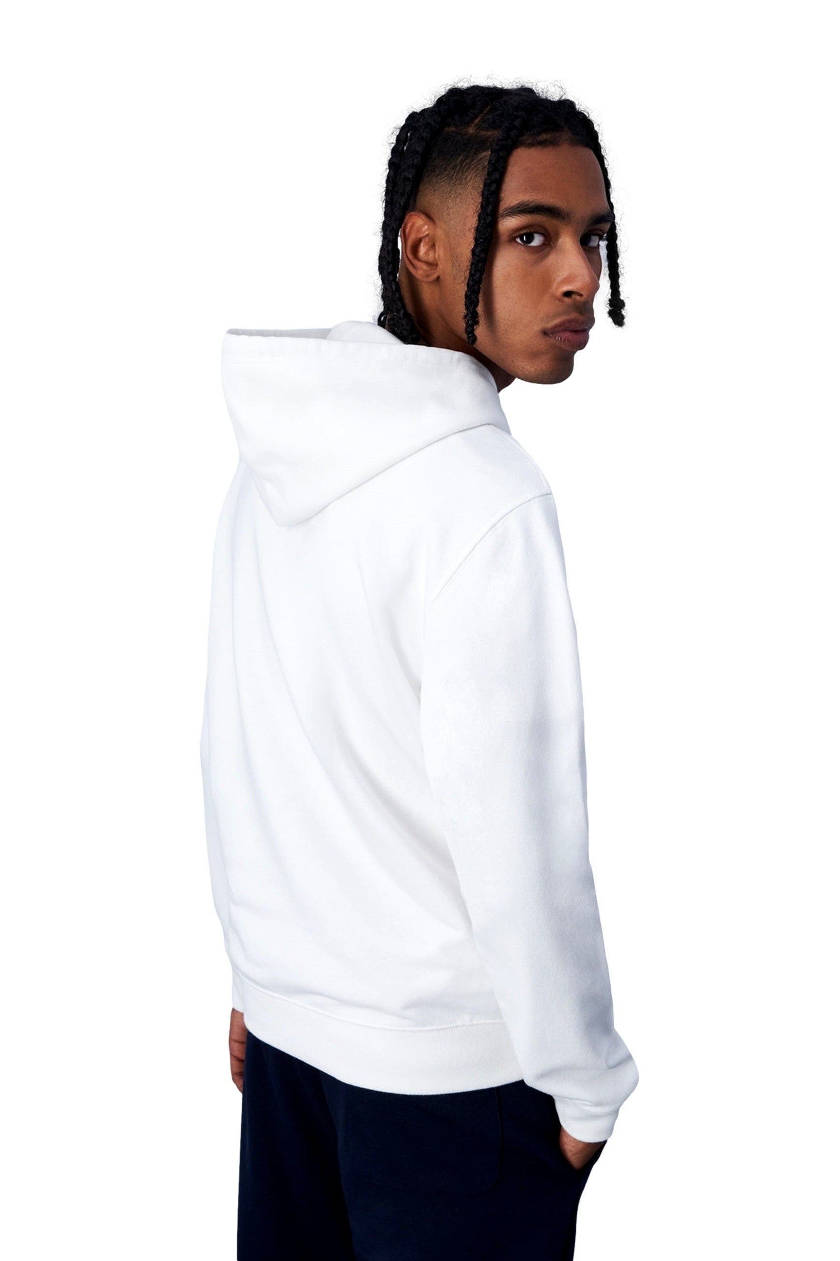 SUDADERA CHAMPION BLANCA SMALL EMBROIDERED LOGO HOODED SWEATSHIRT