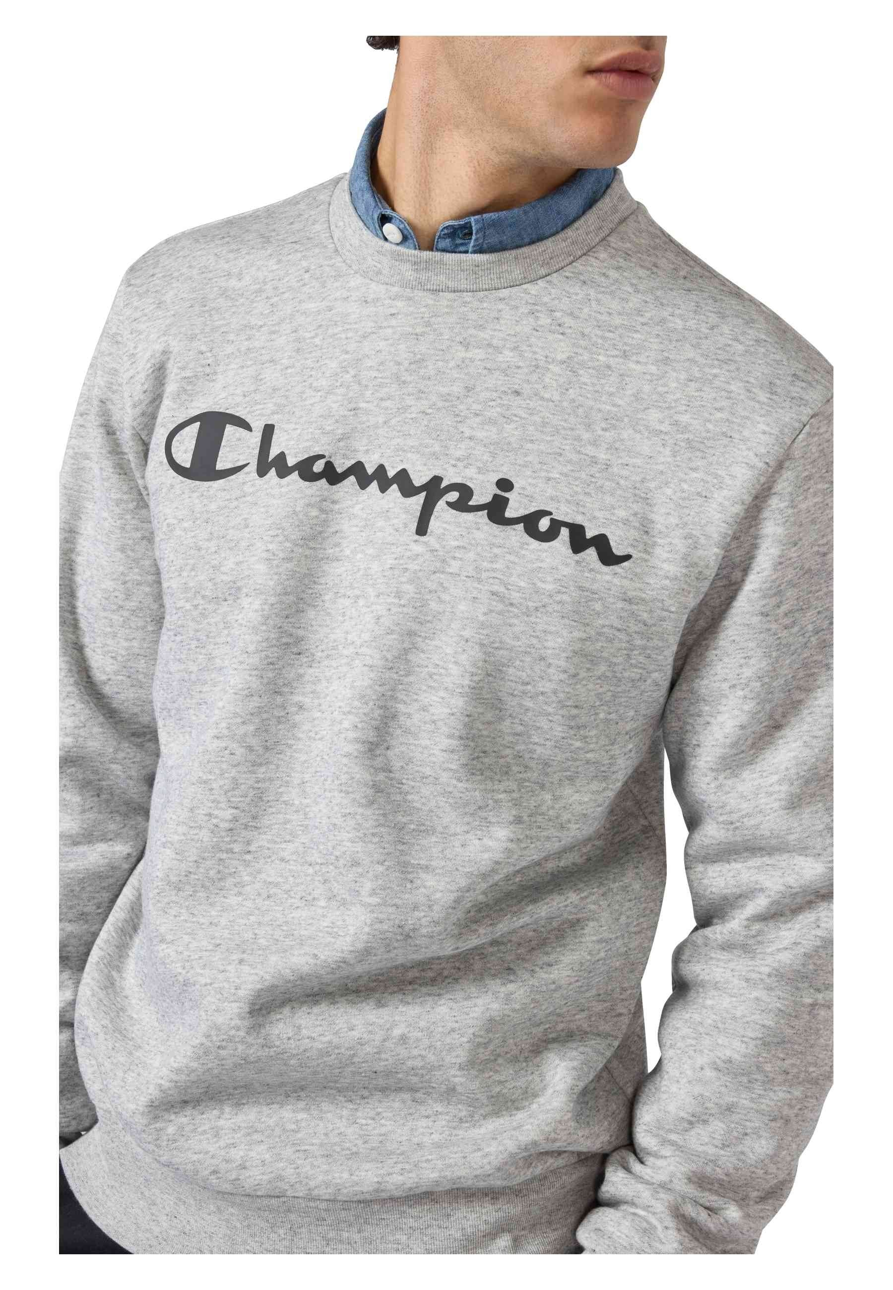 SUDADERA CHAMPION GRIS BIG PRINTED LOGO CREWNECK