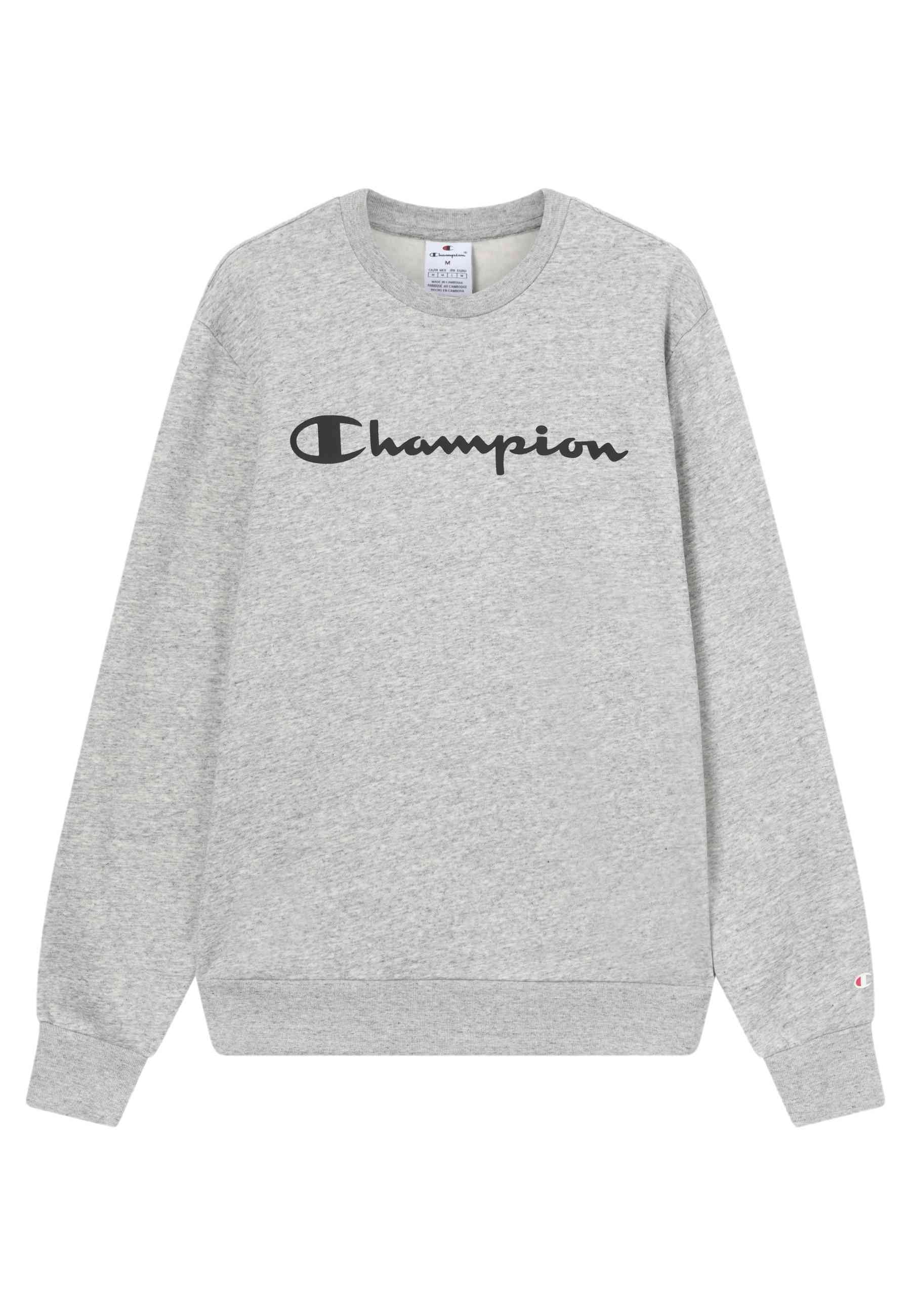 SUDADERA CHAMPION GRIS BIG PRINTED LOGO CREWNECK