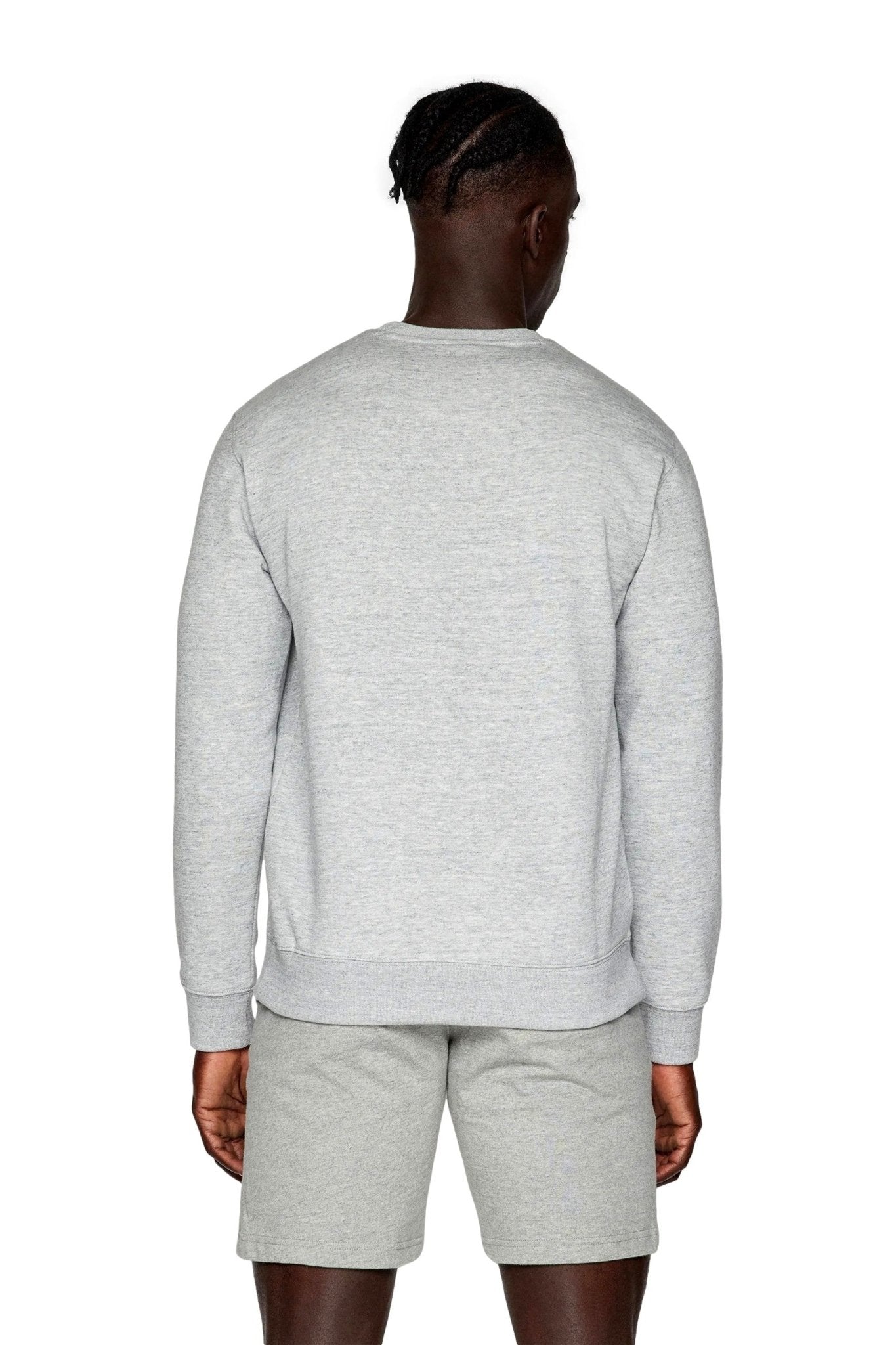 SUDADERA CHAMPION GRIS EMBROIDERED LOGO CREWNECK SWEATSHIRT - AREA ZERO