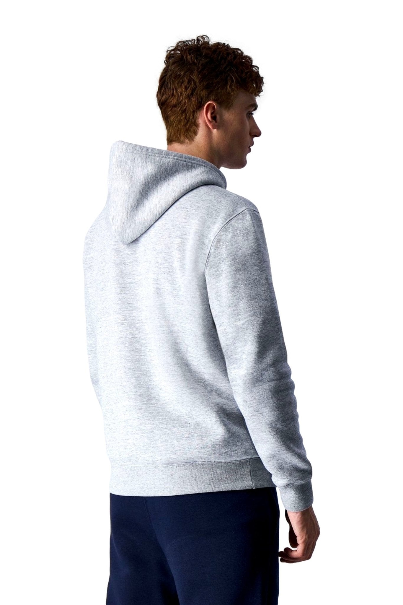 SUDADERA CHAMPION GRIS EMBROIDERED SCRIPT LOGO HOODIE - AREA ZERO