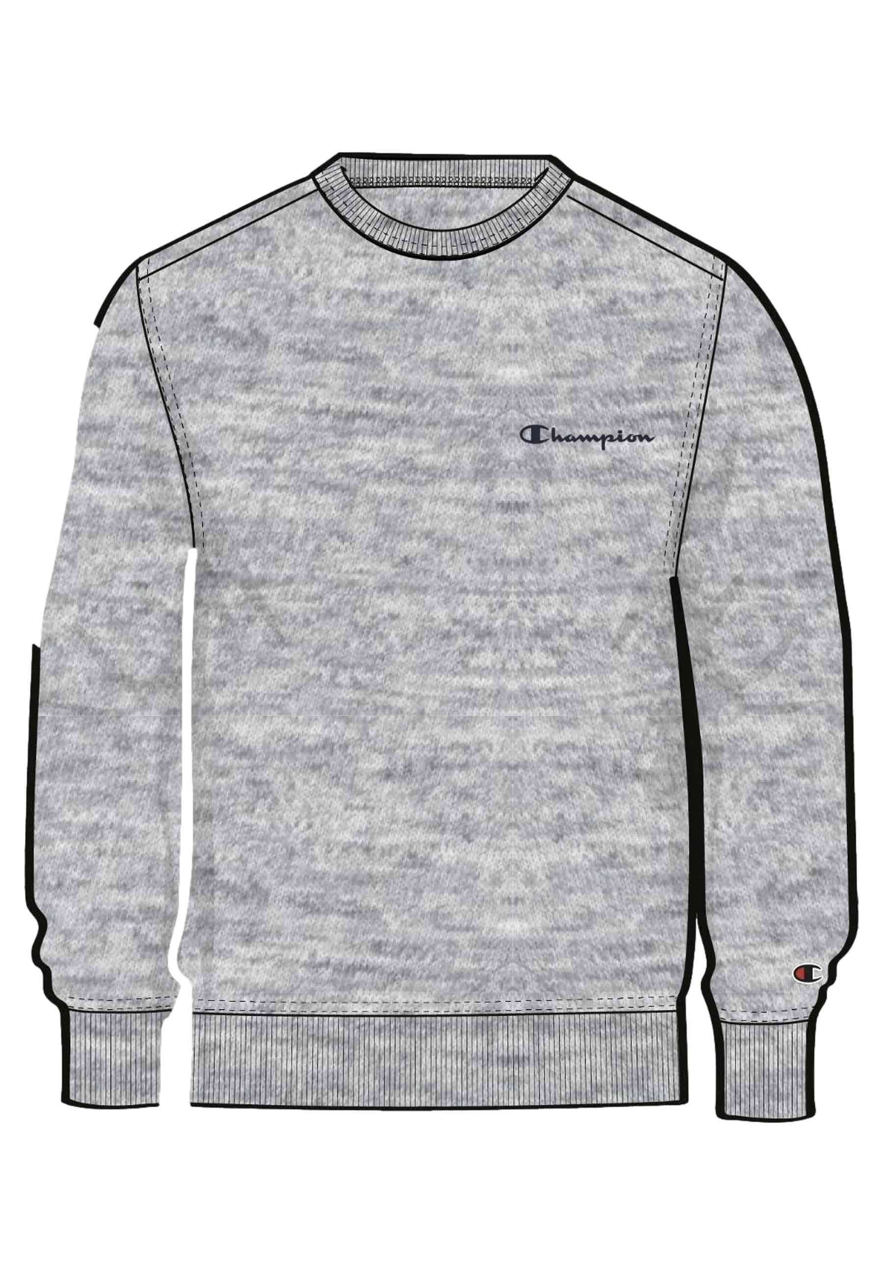 SUDADERA CHAMPION GRIS SMALL EMBROIDERED LOGO CREWNECK