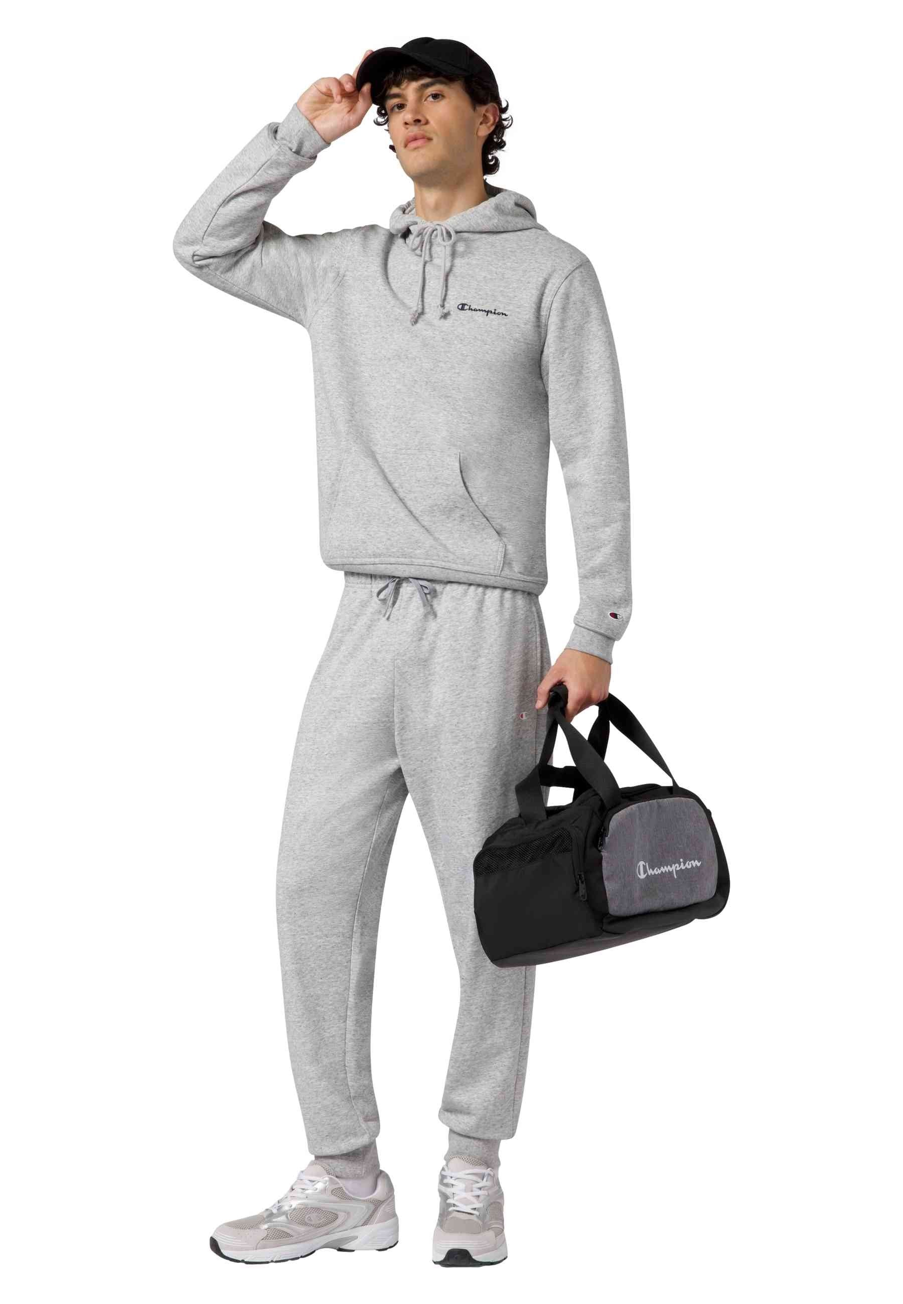 SUDADERA CHAMPION GRIS SMALL EMBROIDERED LOGO HOODIE