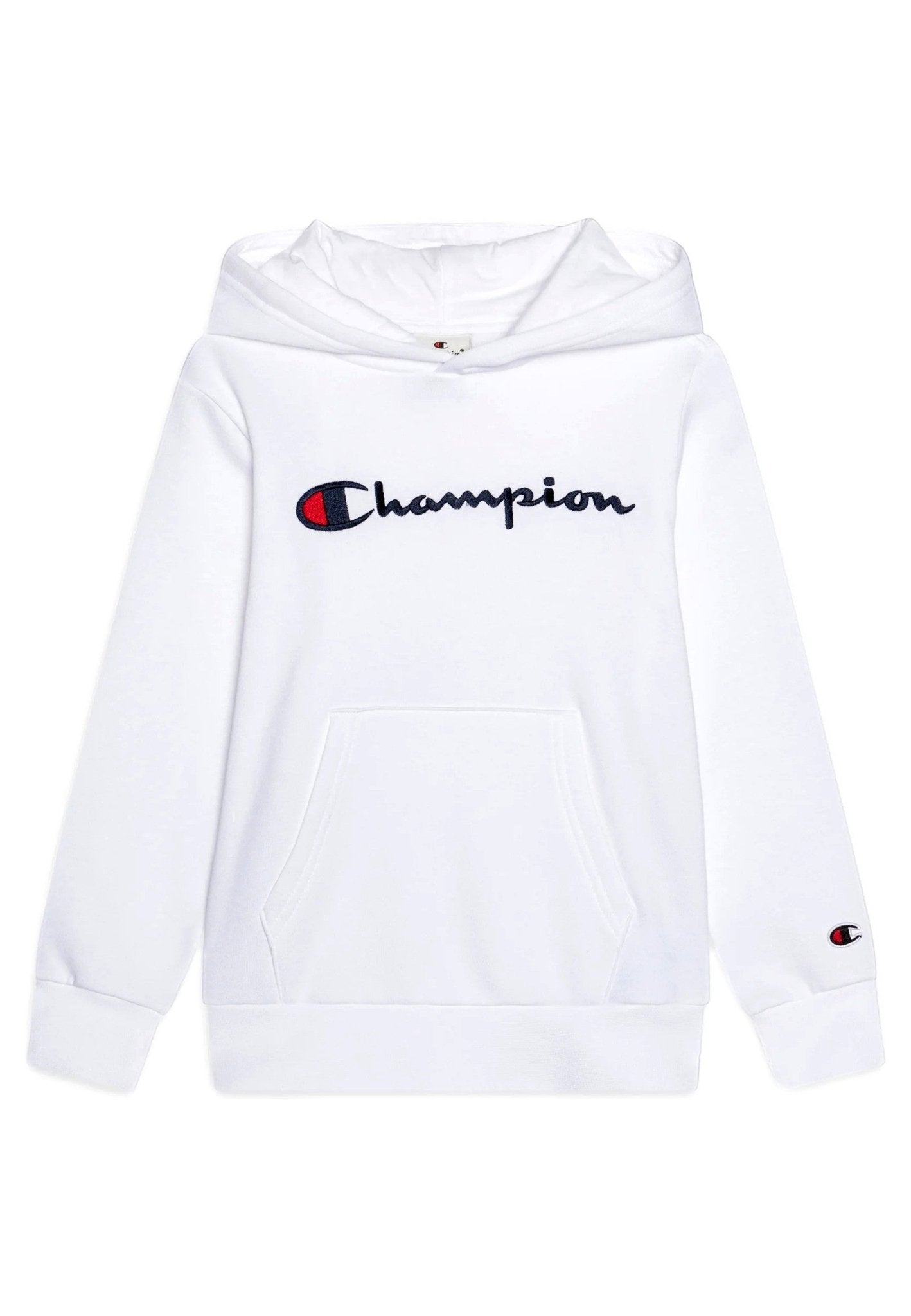 SUDADERA CHAMPION JUNIOR BLANCA EMBROIDERED LOGO HOODED SWEATSHIRT - AREA ZERO