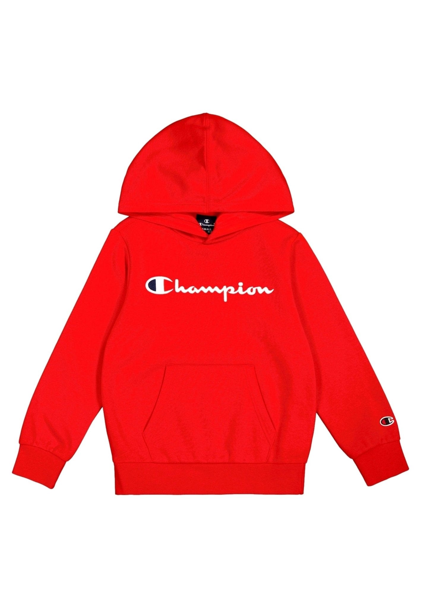 SUDADERA CHAMPION JUNIOR ROJA EMBROIDERED LOGO HOODED SWEATSHIRT - AREA ZERO