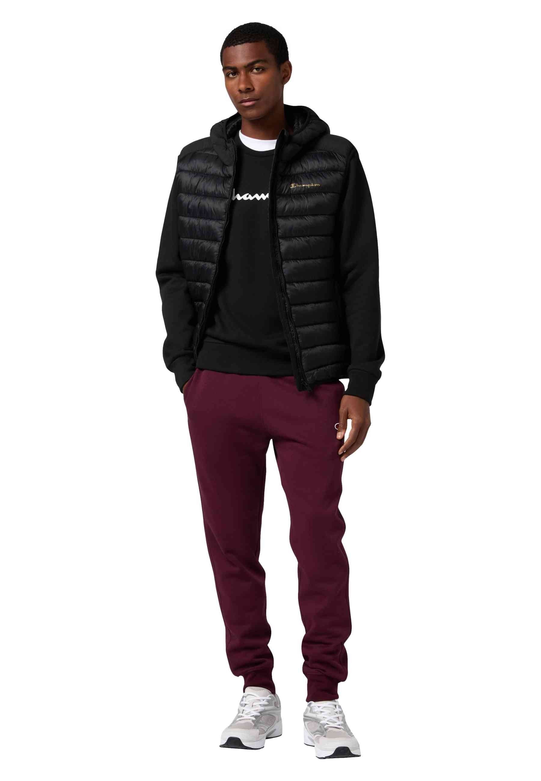 SUDADERA CHAMPION NEGRA BIG PRINTED LOGO CREWNECK