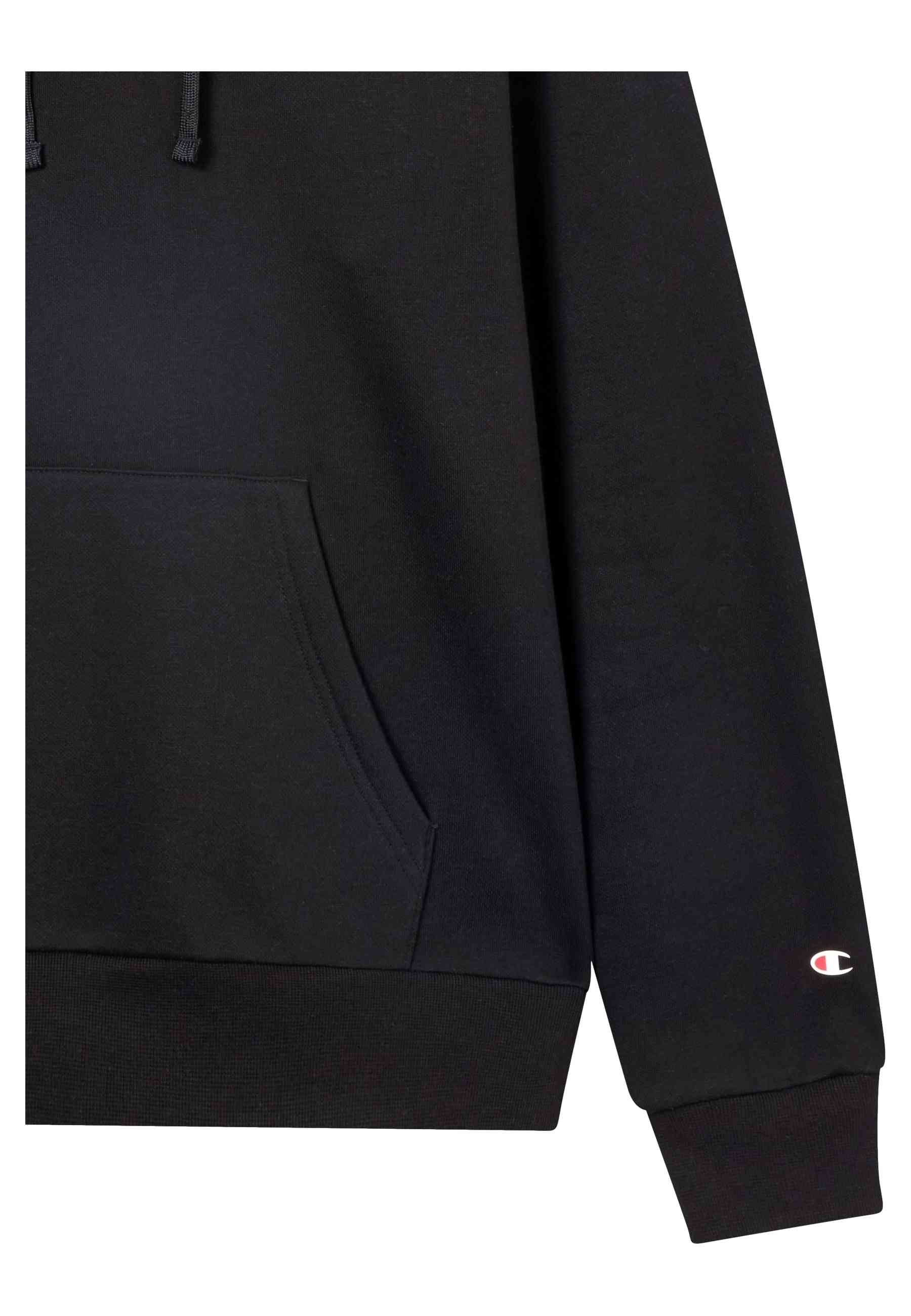 SUDADERA CHAMPION NEGRA BIG PRINTED LOGO HOODIE